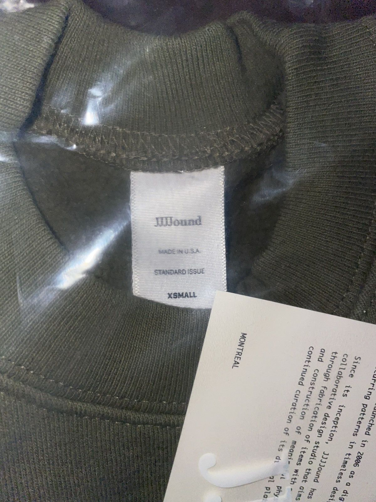 JJJJound NEW SS20 J/95 Utility Olive Green Crewneck Sweatshirt Logo Size US XS / EU 42 / 0 - 6 Thumbnail