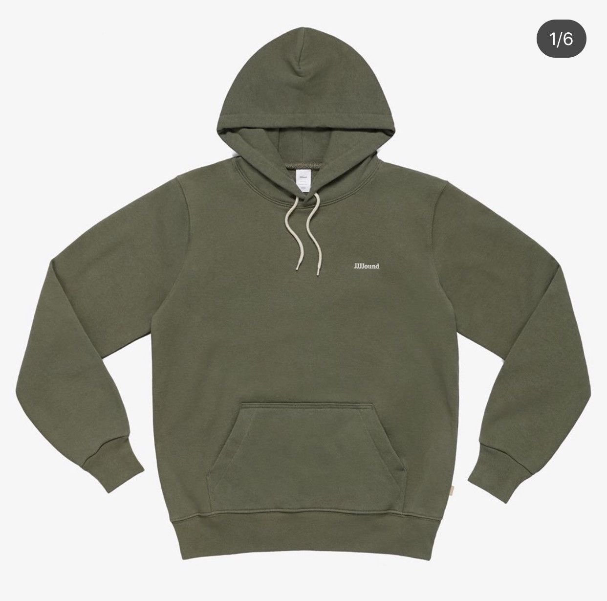image of Jjjjound New Szxs J/95 Utility Olive Green Hoodie Sweatshirt Logo, Men's