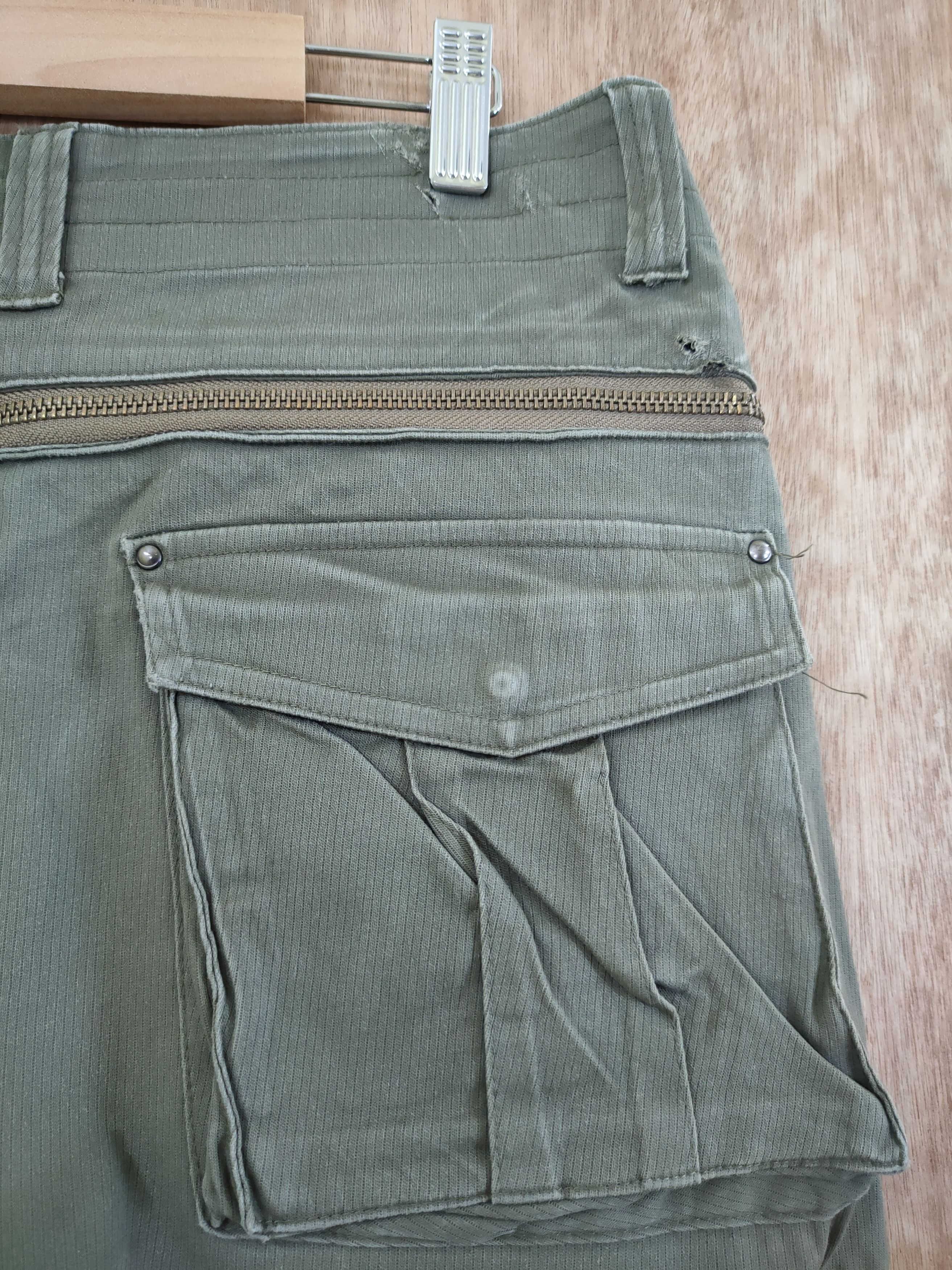 Faded Glory DL Japan green back zipper multipocket cargo pants #46-265T Size US 32 / EU 48 - 4 Thumbnail