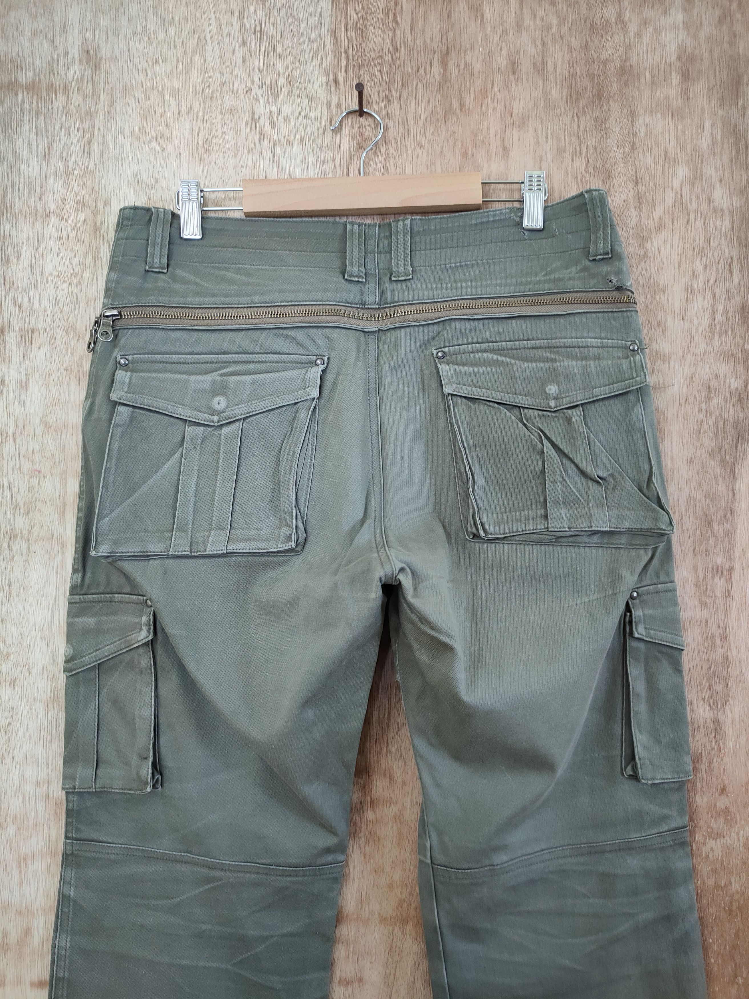Faded Glory DL Japan green back zipper multipocket cargo pants #46-265T Size US 32 / EU 48 - 3 Thumbnail