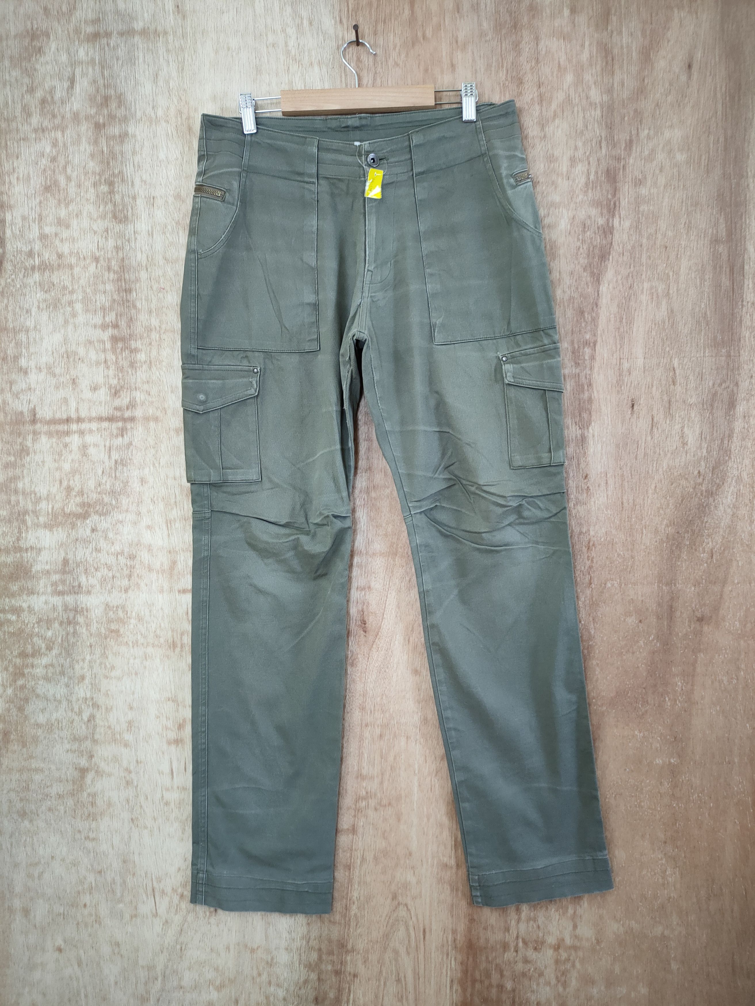 Faded Glory DL Japan green back zipper multipocket cargo pants #46-265T Size US 32 / EU 48 - 7 Thumbnail