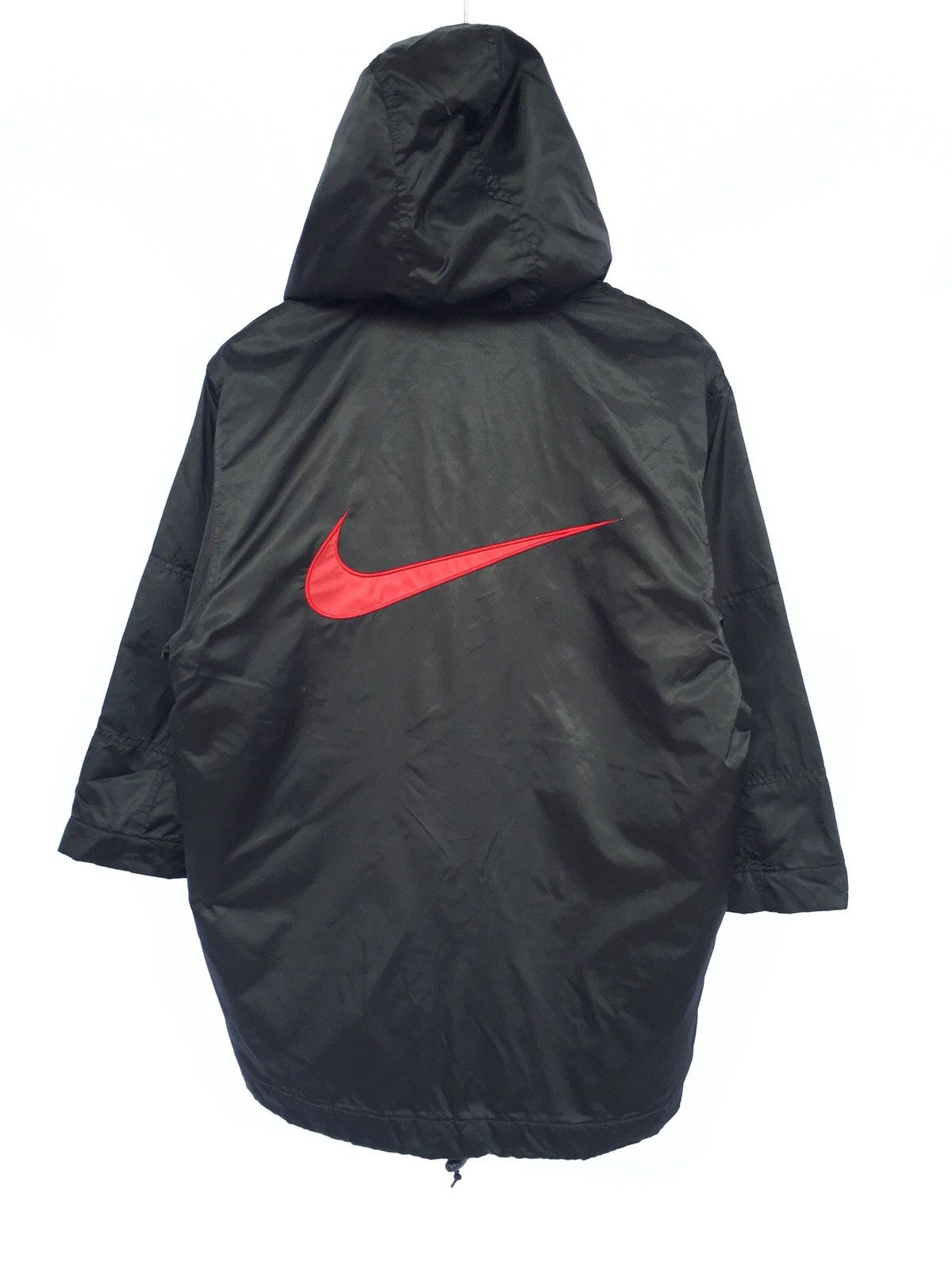 Nike DOPE🔥90s Nike Swoosh Logo Hood Sherpa Lining Coat Size US M / EU 48-50 / 2 - 1 Thumbnail