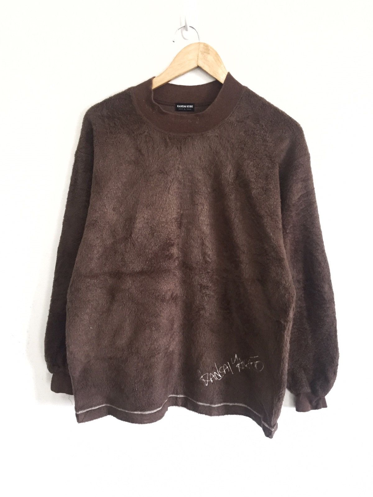 Kansai Yamamoto SICK🔥Kansai Man 🇯🇵 Kanji Fleece Jumper Bowie Style Size US M / EU 48-50 / 2 - 2 Thumbnail