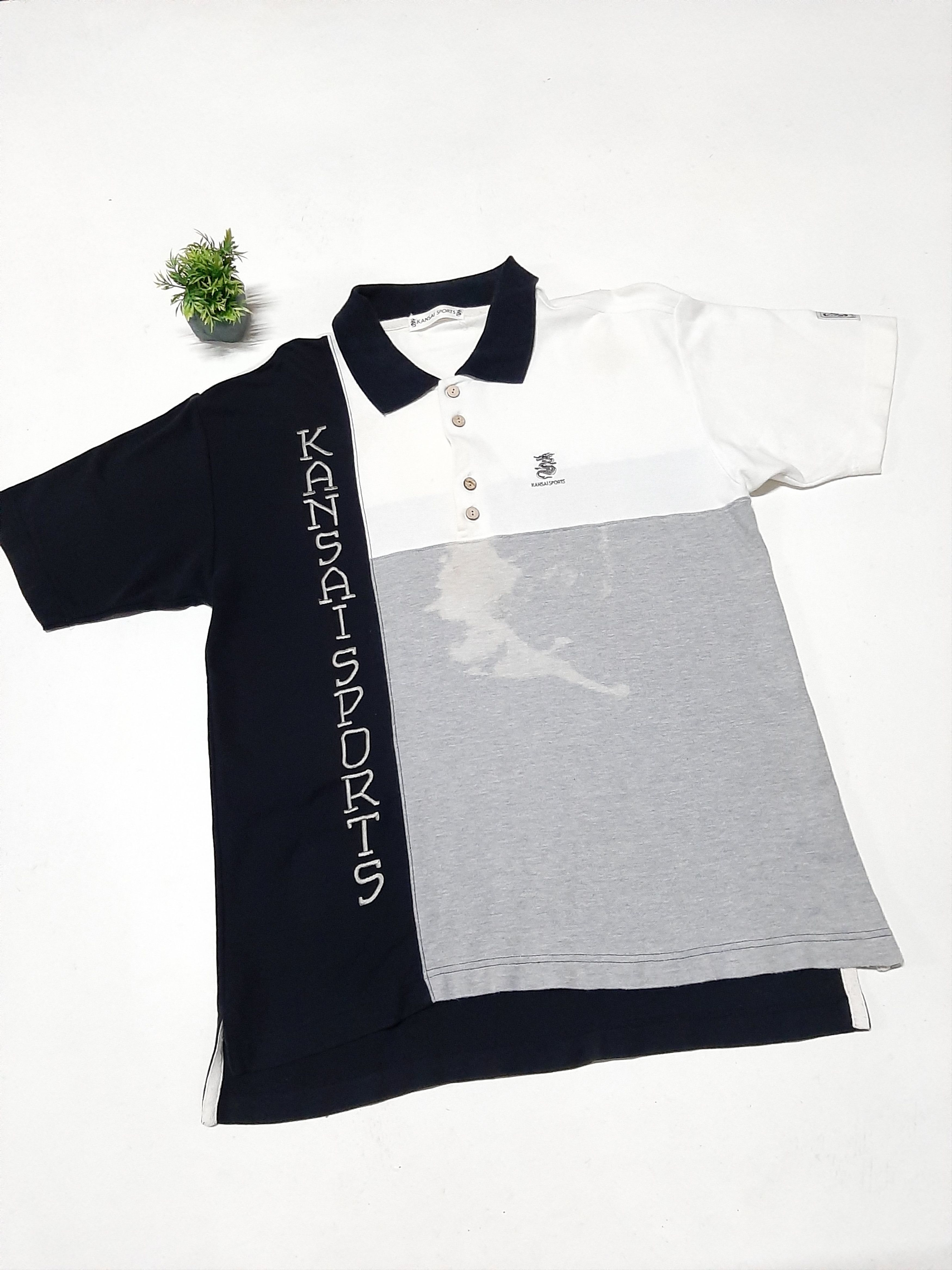 Kansai Yamamoto × Vintage VINTAGE KANSAI YAMAMOTO SPORT DRAGON POLO TSHIRT Size US L / EU 52-54 / 3 - 1 Thumbnail