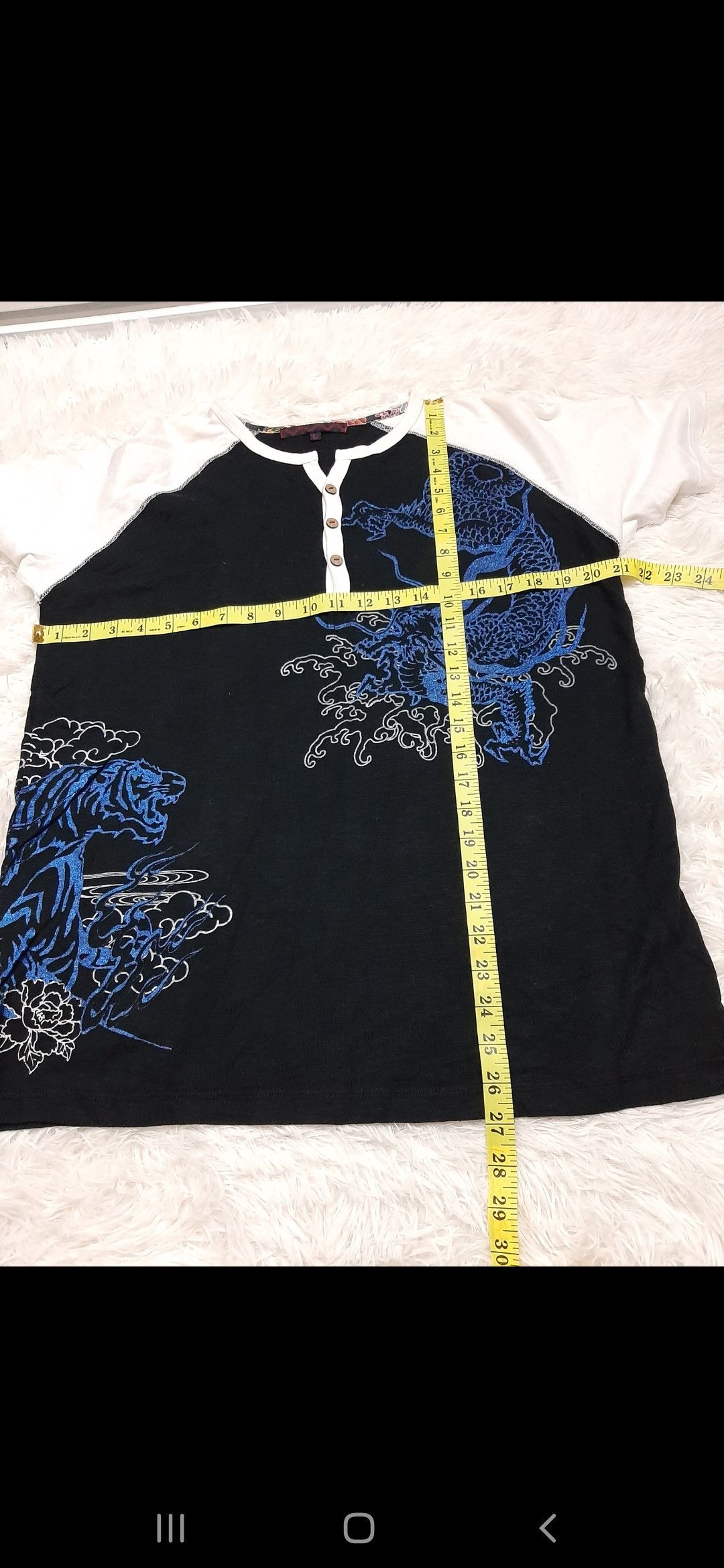 Japanese Brand JAPANESE SUKAJAN DRAGON VS TIGER MOTIF SHIRT Size US M / EU 48-50 / 2 - 9 Thumbnail