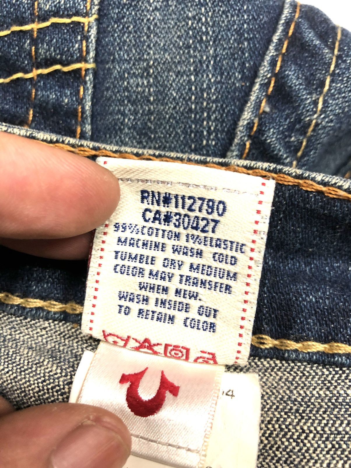 True Religion × Vintage VINTAGE TRUE RELIGION JOEY BLUE WASH DISSTRESSED DENIM Size US 27 - 13 Thumbnail
