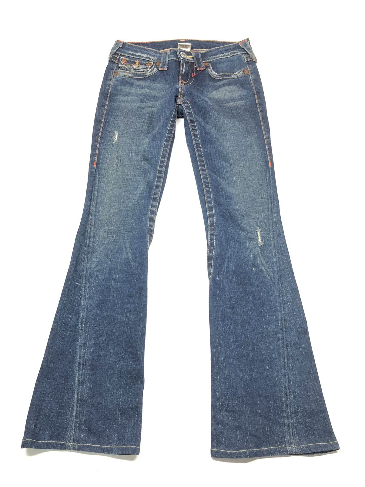 True Religion × Vintage VINTAGE TRUE RELIGION JOEY BLUE WASH DISSTRESSED DENIM Size US 27 - 3 Thumbnail