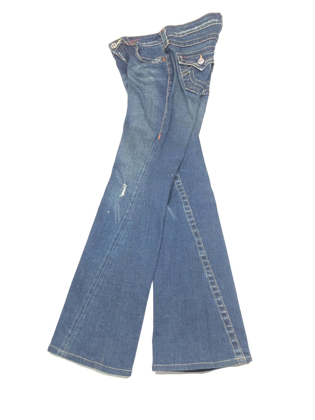 True Religion × Vintage VINTAGE TRUE RELIGION JOEY BLUE WASH DISSTRESSED DENIM Size US 27 - 2 Thumbnail