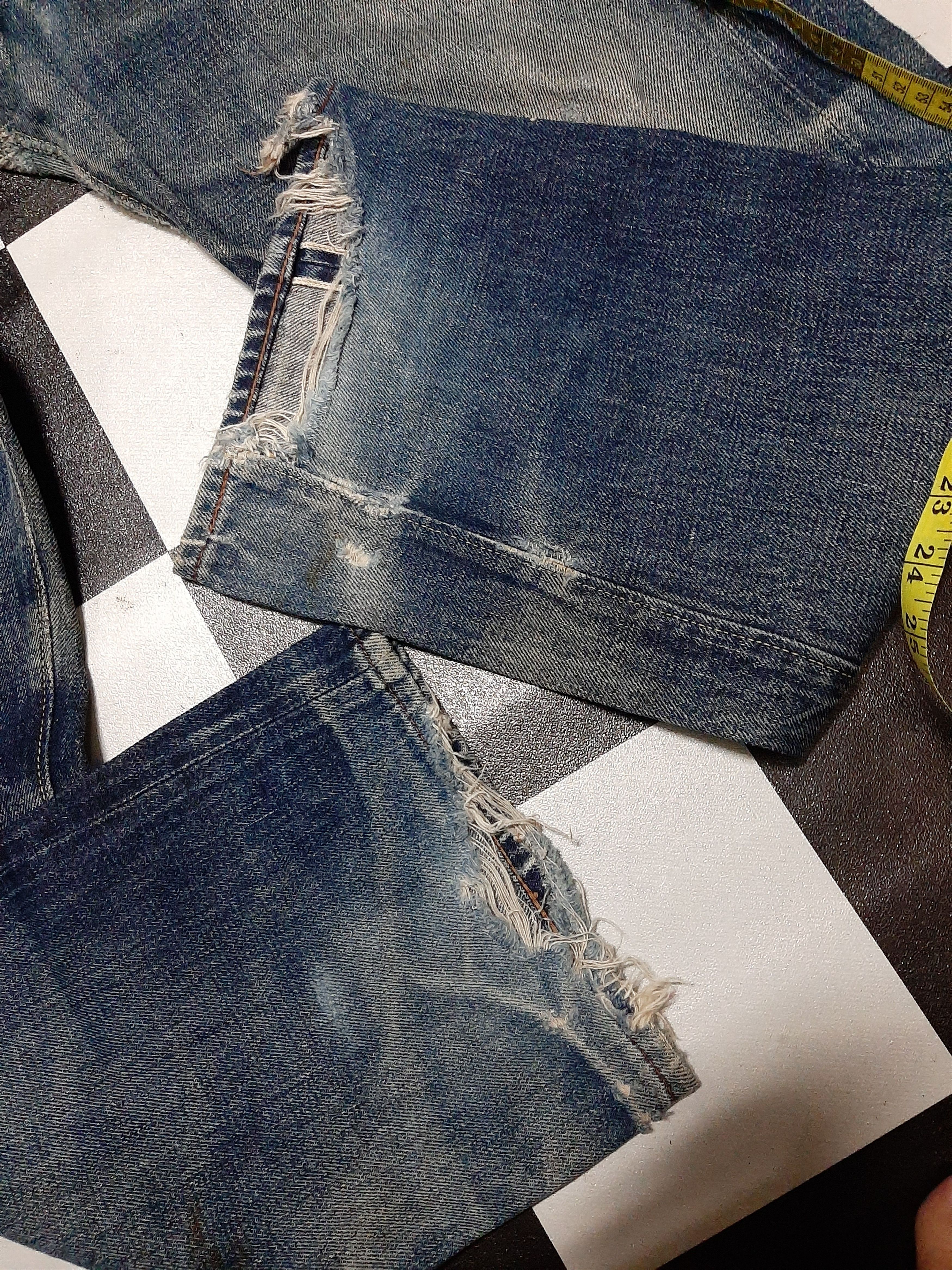Denime × Vintage VINTAGE SELVEDGE DENIME DISTRESSED JAPAN Size US 32 / EU 48 - 19 Thumbnail