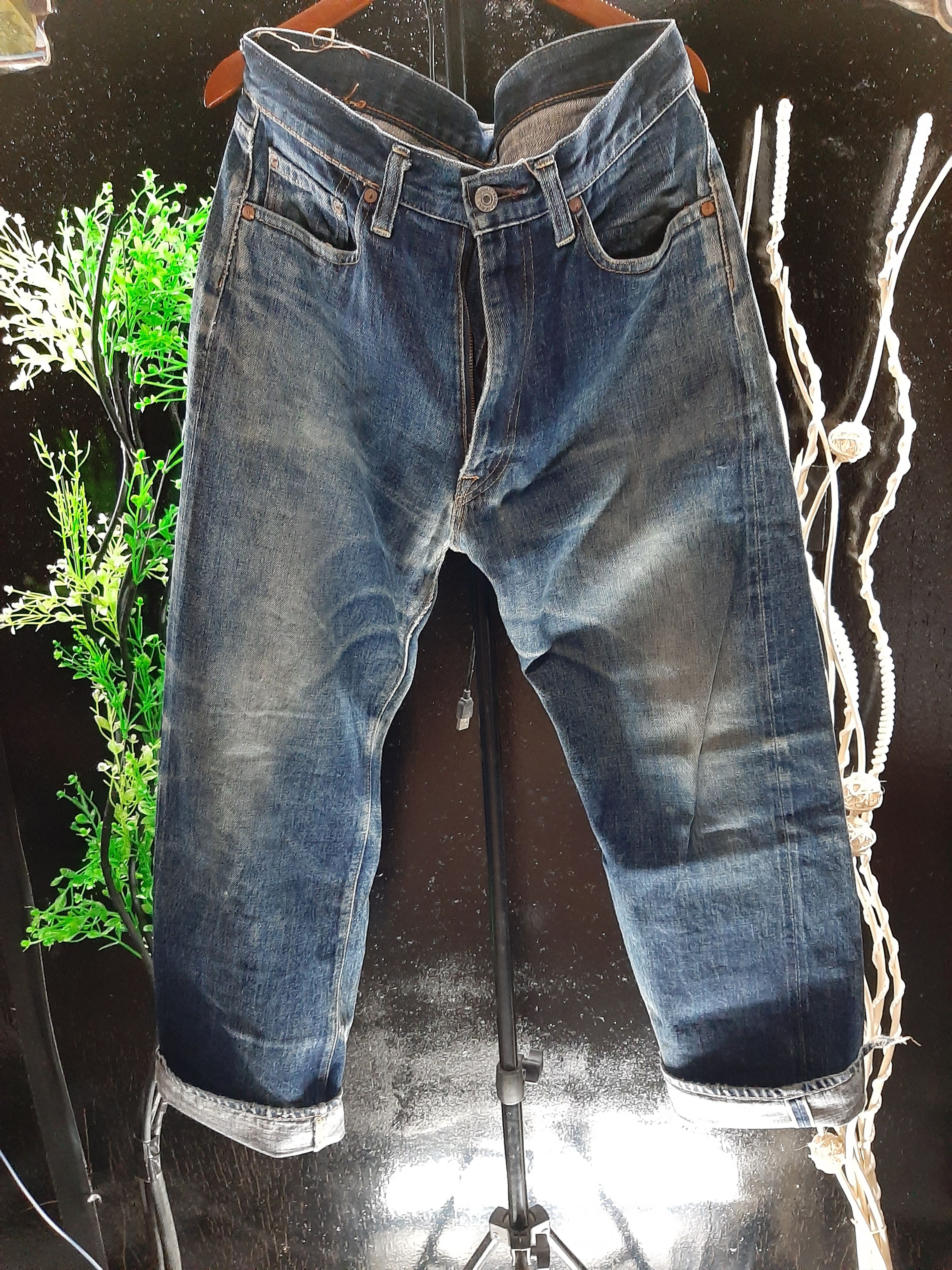 image of Vintage Selvedge Denime Distressed Japan in Blue, Men's (Size 32)