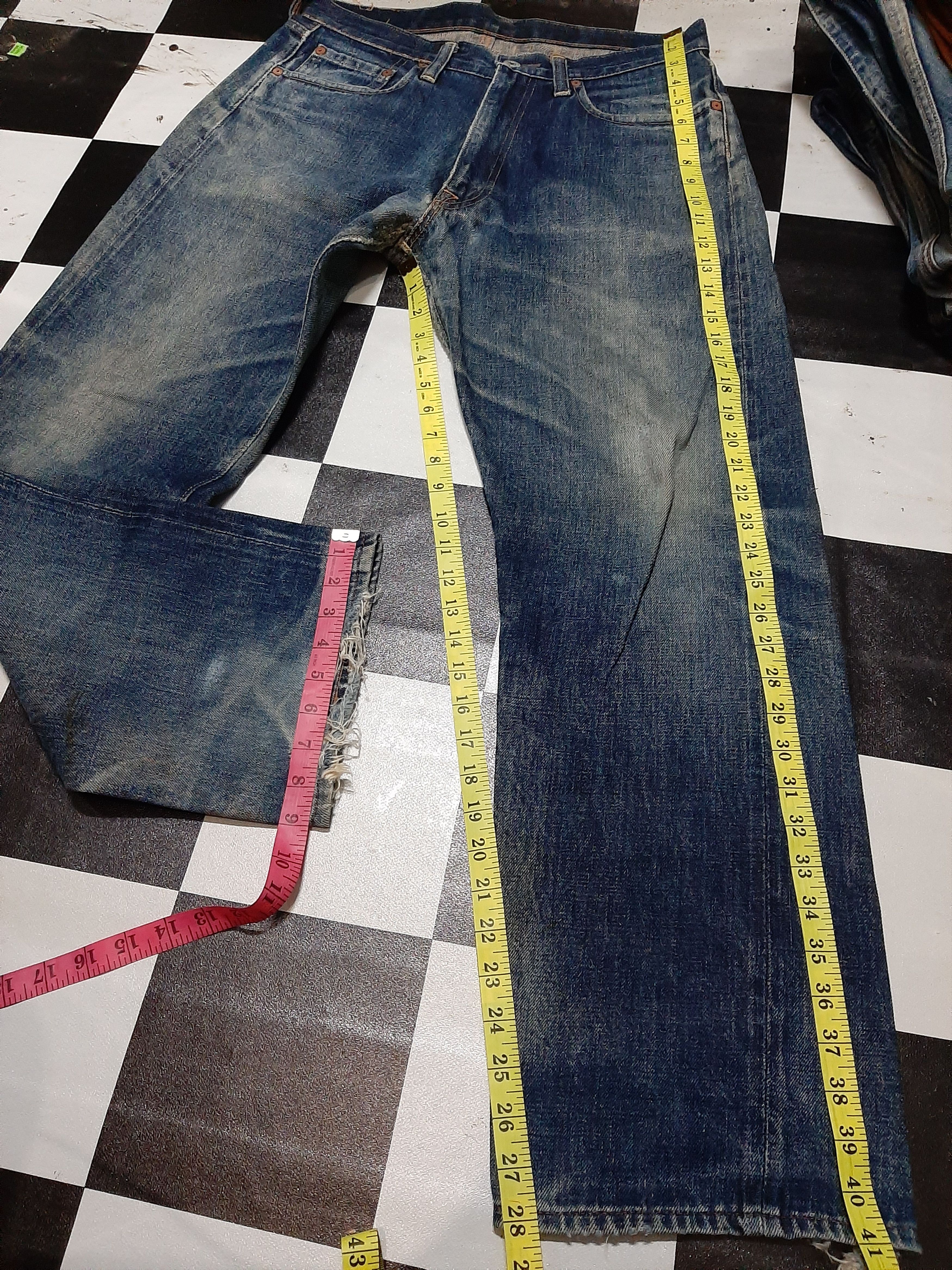 Denime × Vintage VINTAGE SELVEDGE DENIME DISTRESSED JAPAN Size US 32 / EU 48 - 20 Thumbnail