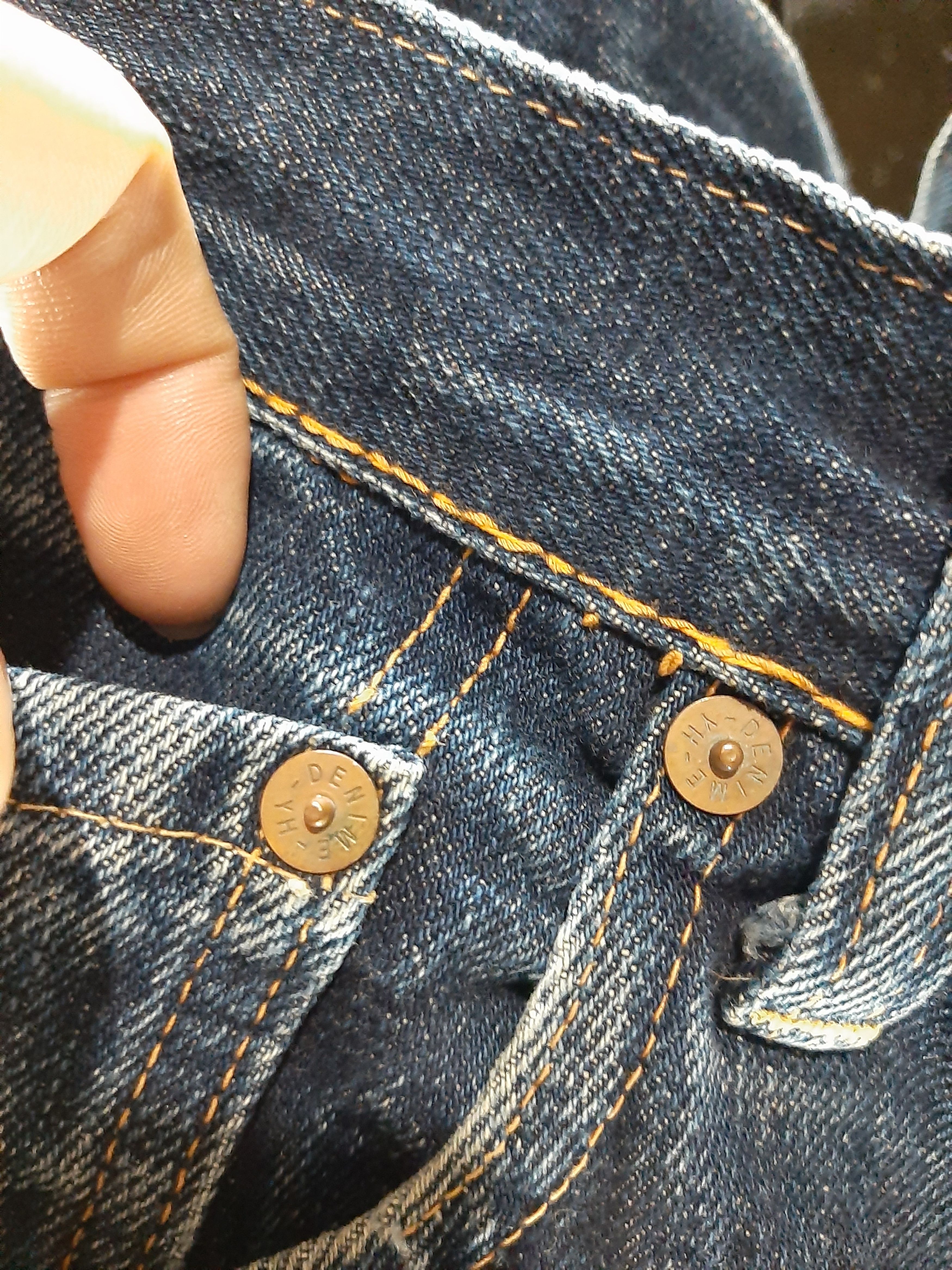 Denime × Vintage VINTAGE SELVEDGE DENIME DISTRESSED JAPAN Size US 32 / EU 48 - 4 Thumbnail