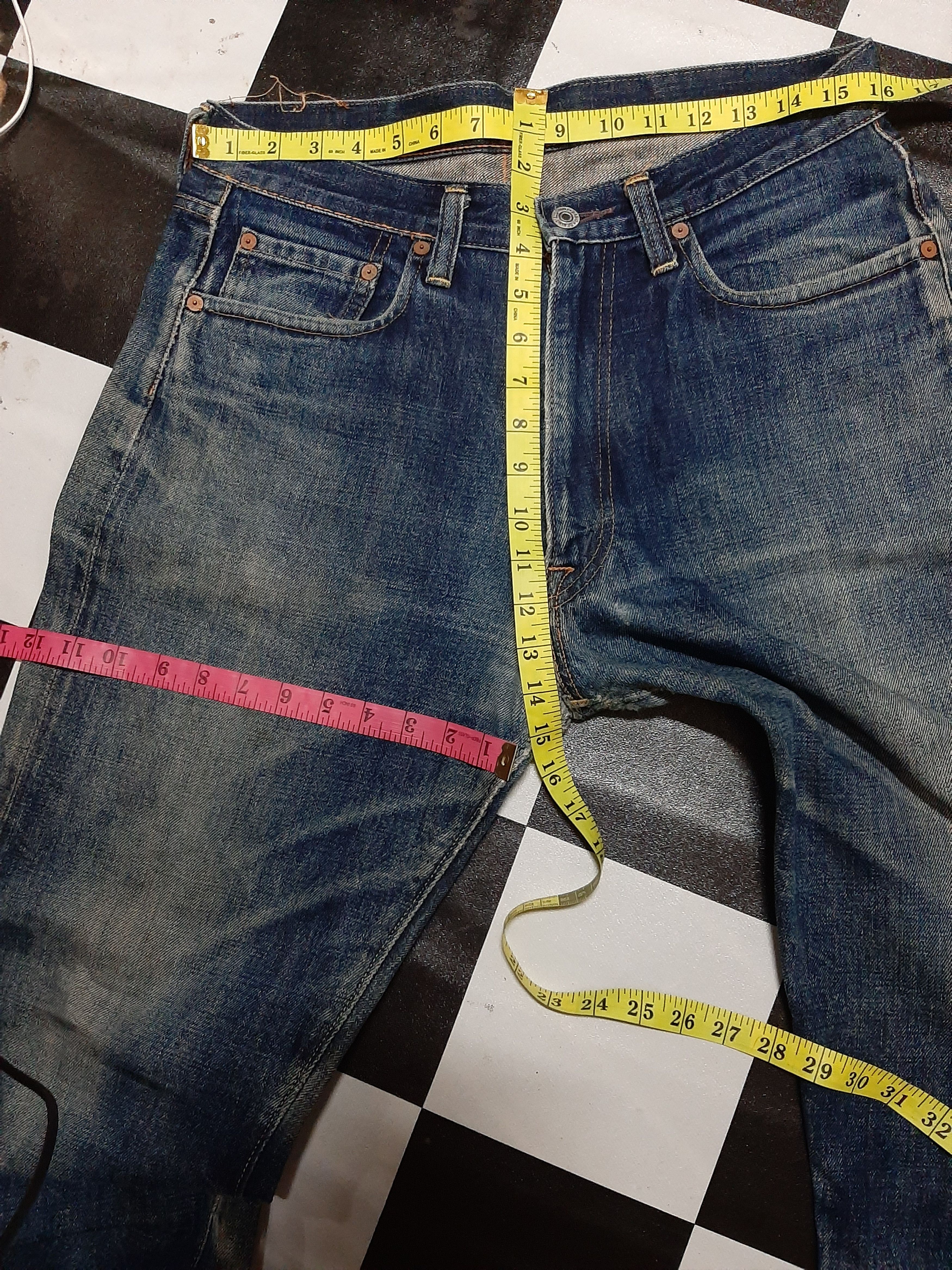 Denime × Vintage VINTAGE SELVEDGE DENIME DISTRESSED JAPAN Size US 32 / EU 48 - 21 Thumbnail