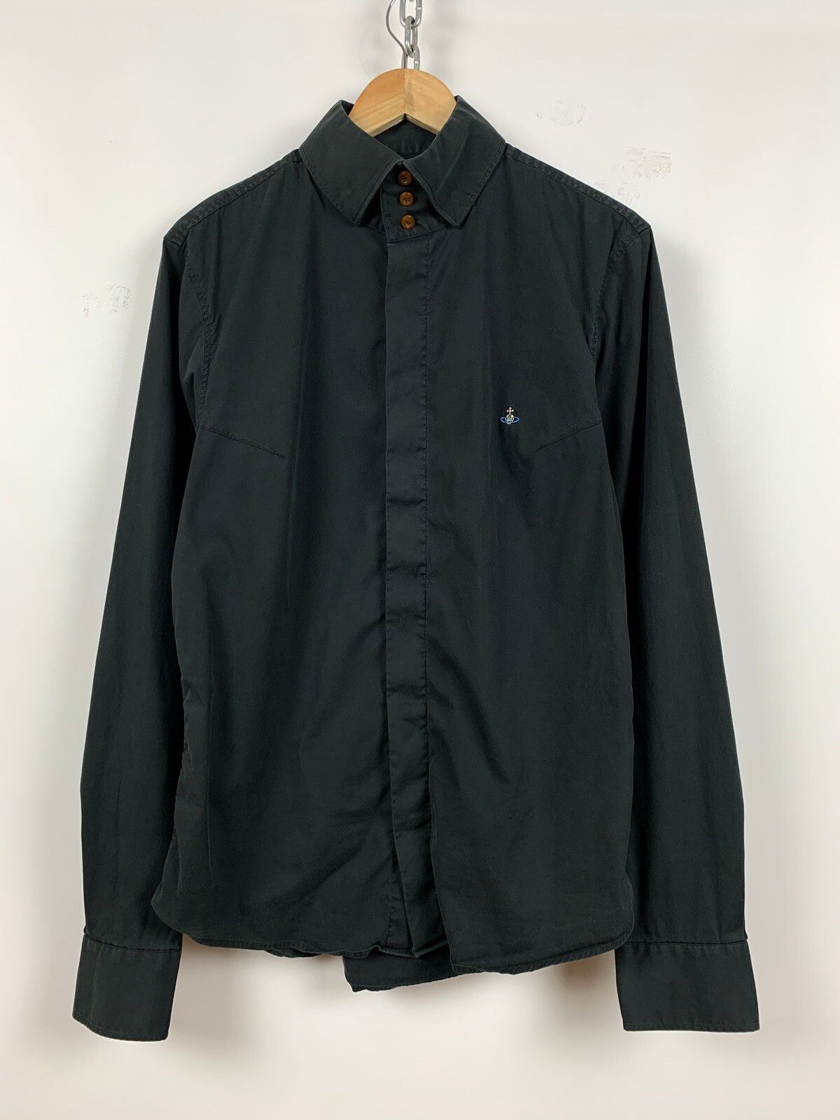 Pre-owned Vivienne Westwood Faded Black Button Up Long Sleeve Shirt