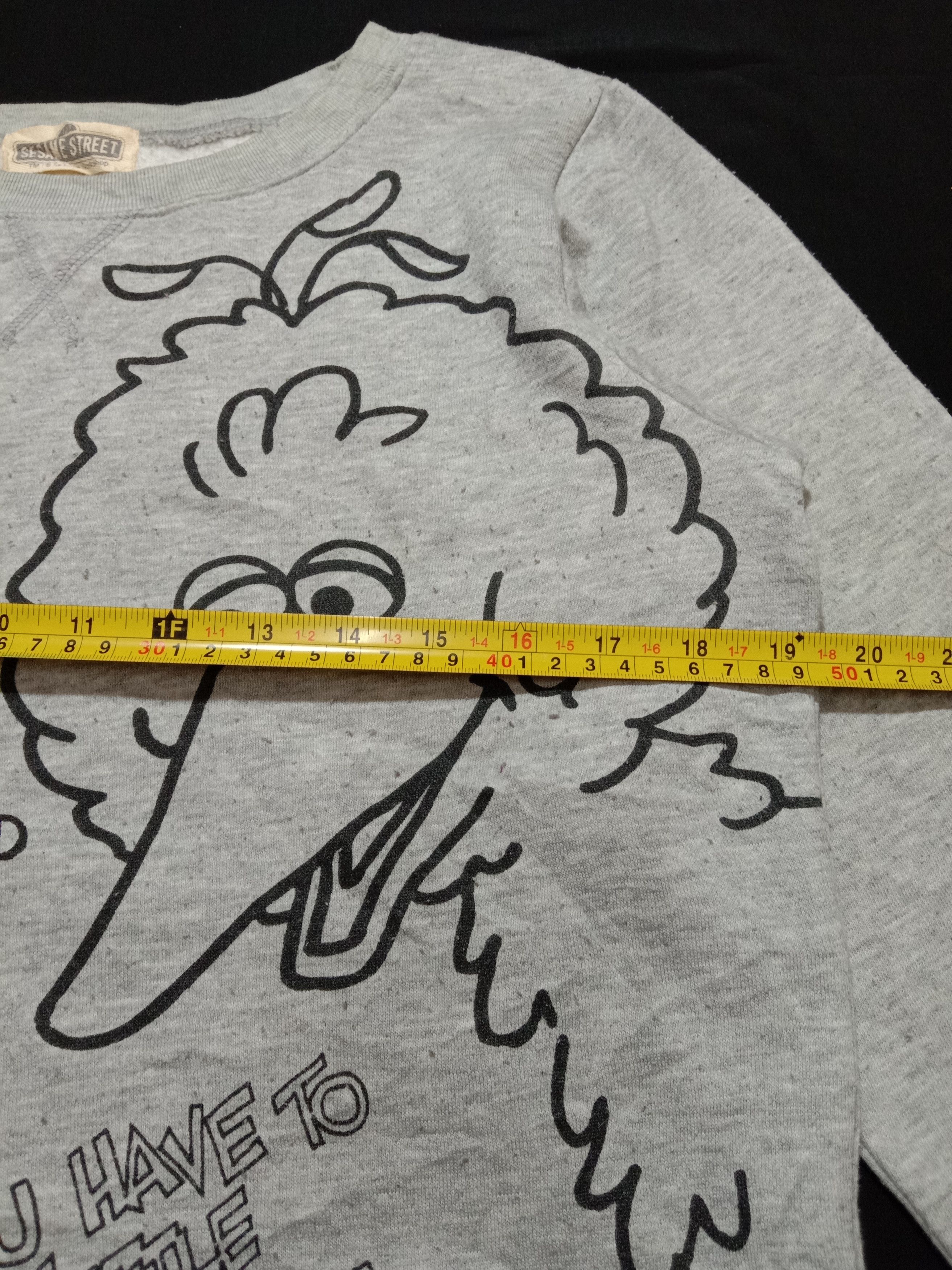 Cartoon Network Sesame Street X Elmo And Big Bird Sweatshirts Gray Color Size M / US 6-8 / IT 42-44 - 3 Thumbnail
