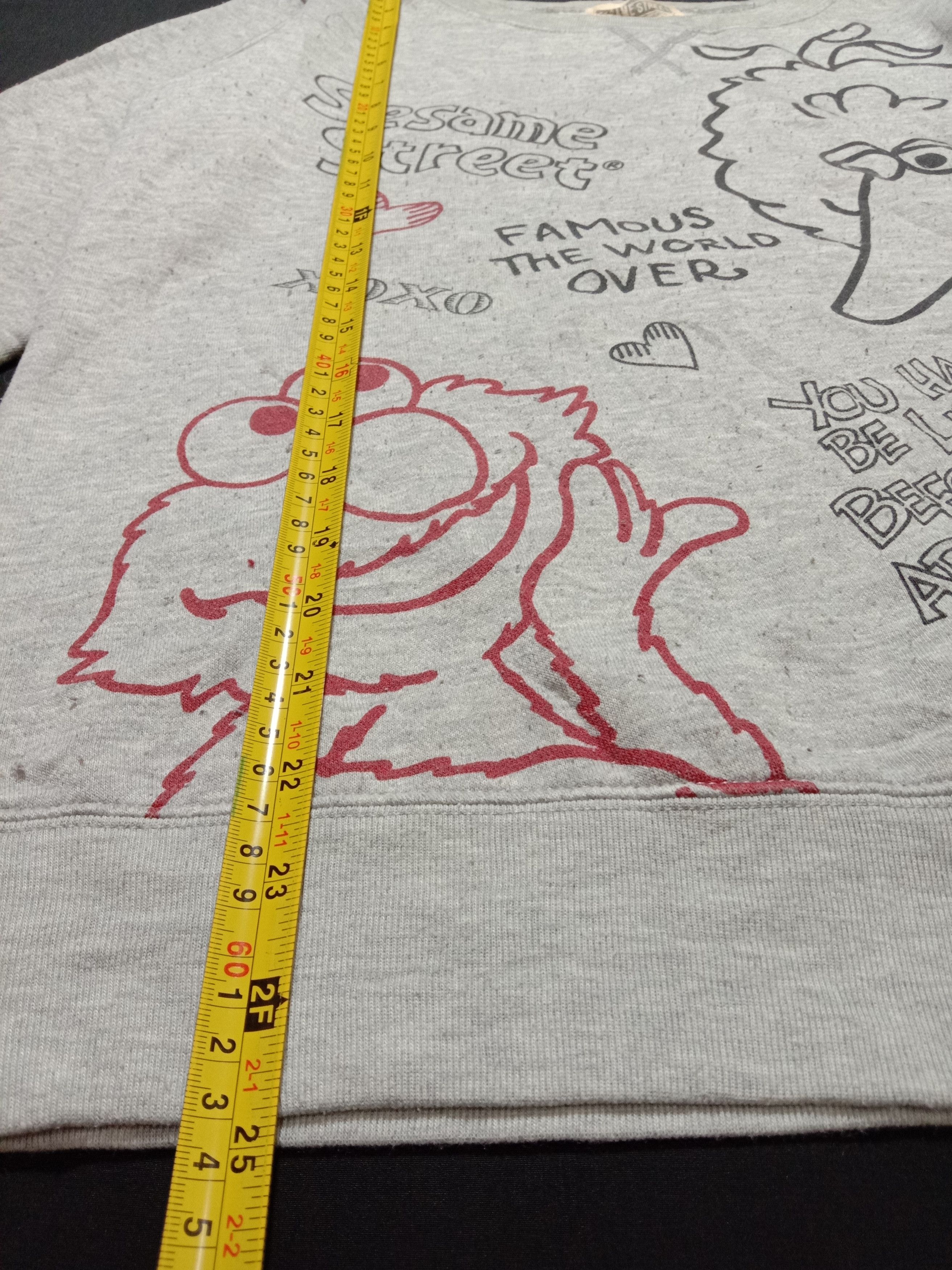 Cartoon Network Sesame Street X Elmo And Big Bird Sweatshirts Gray Color Size M / US 6-8 / IT 42-44 - 9 Thumbnail