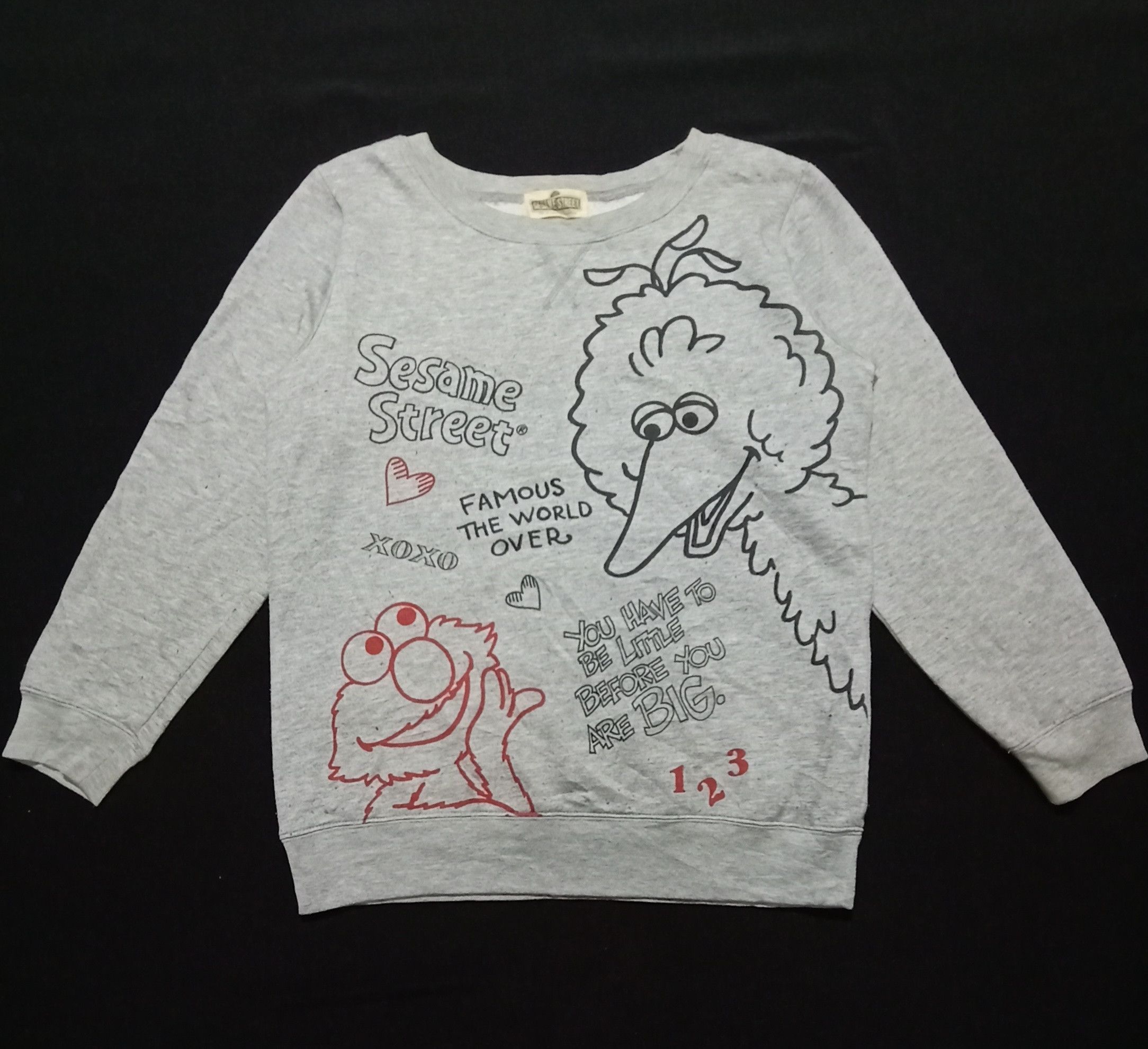 Cartoon Network Sesame Street X Elmo And Big Bird Sweatshirts Gray Color Size M / US 6-8 / IT 42-44 - 1 Thumbnail