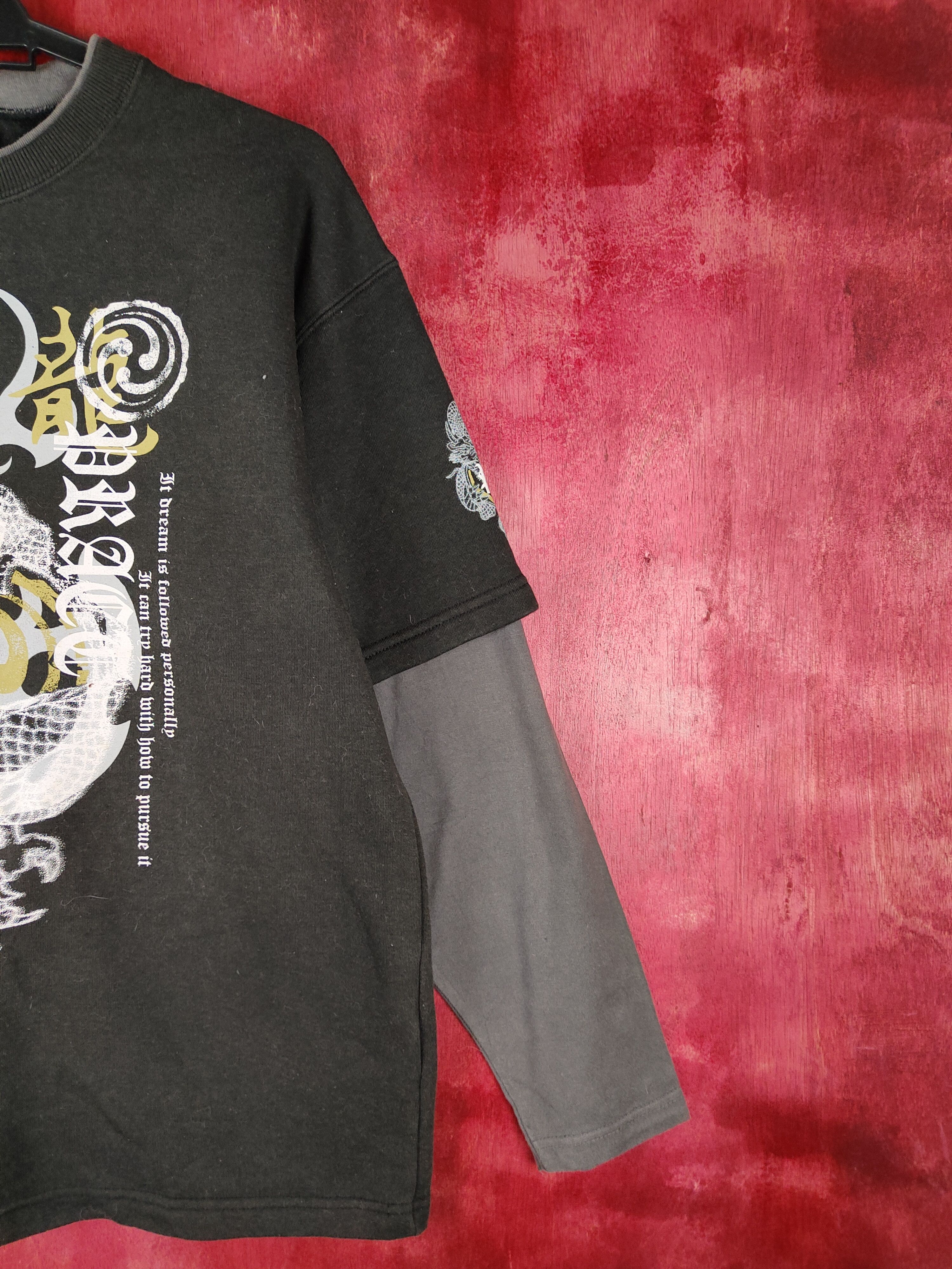 Japanese Brand Pract Dragon japan Black Sweatshirt #285B Size US L / EU 52-54 / 3 - 8 Thumbnail