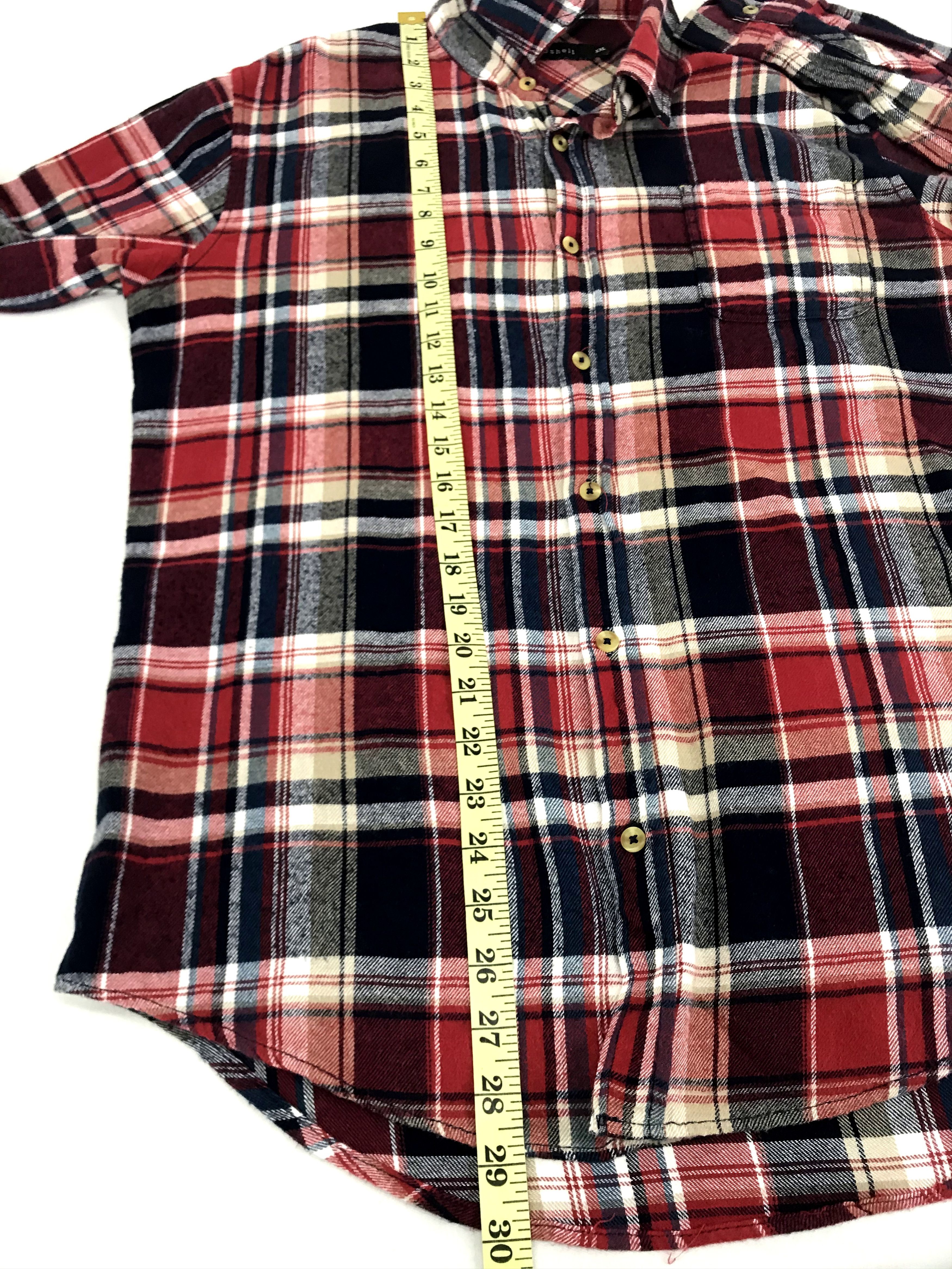 Flannel Vintage Style Roshell Flannel Shirt Shadow Plaid Check Size US L / EU 52-54 / 3 - 10 Thumbnail