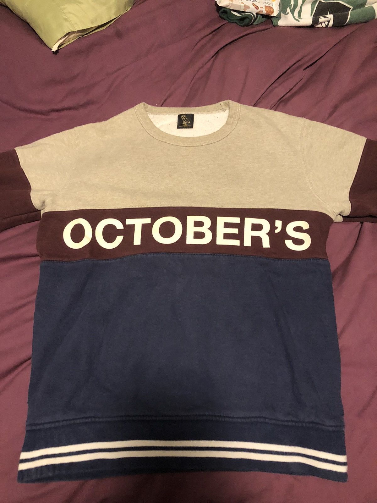 image of Octobers Very Own October’S Very Own Ovo Large Marquee Crewneck Sweater in Blue, Men's