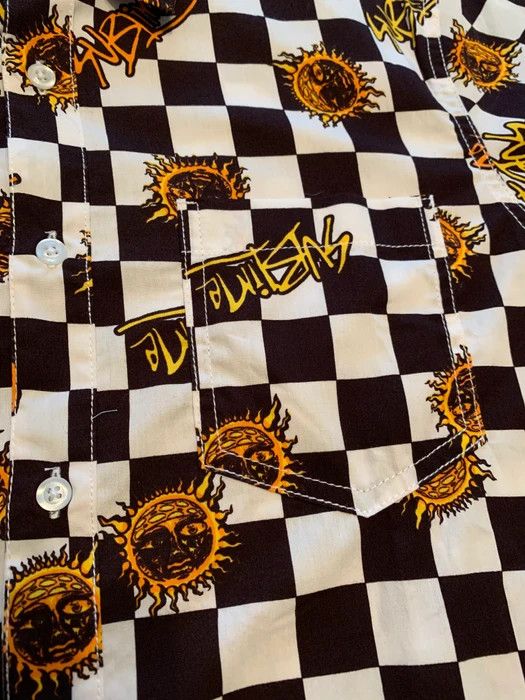 Band Tees × Sublime Deadstock Sublime Sun Checkered Retro Style Button Up Shirt Size US M / EU 48-50 / 2 - 2 Thumbnail