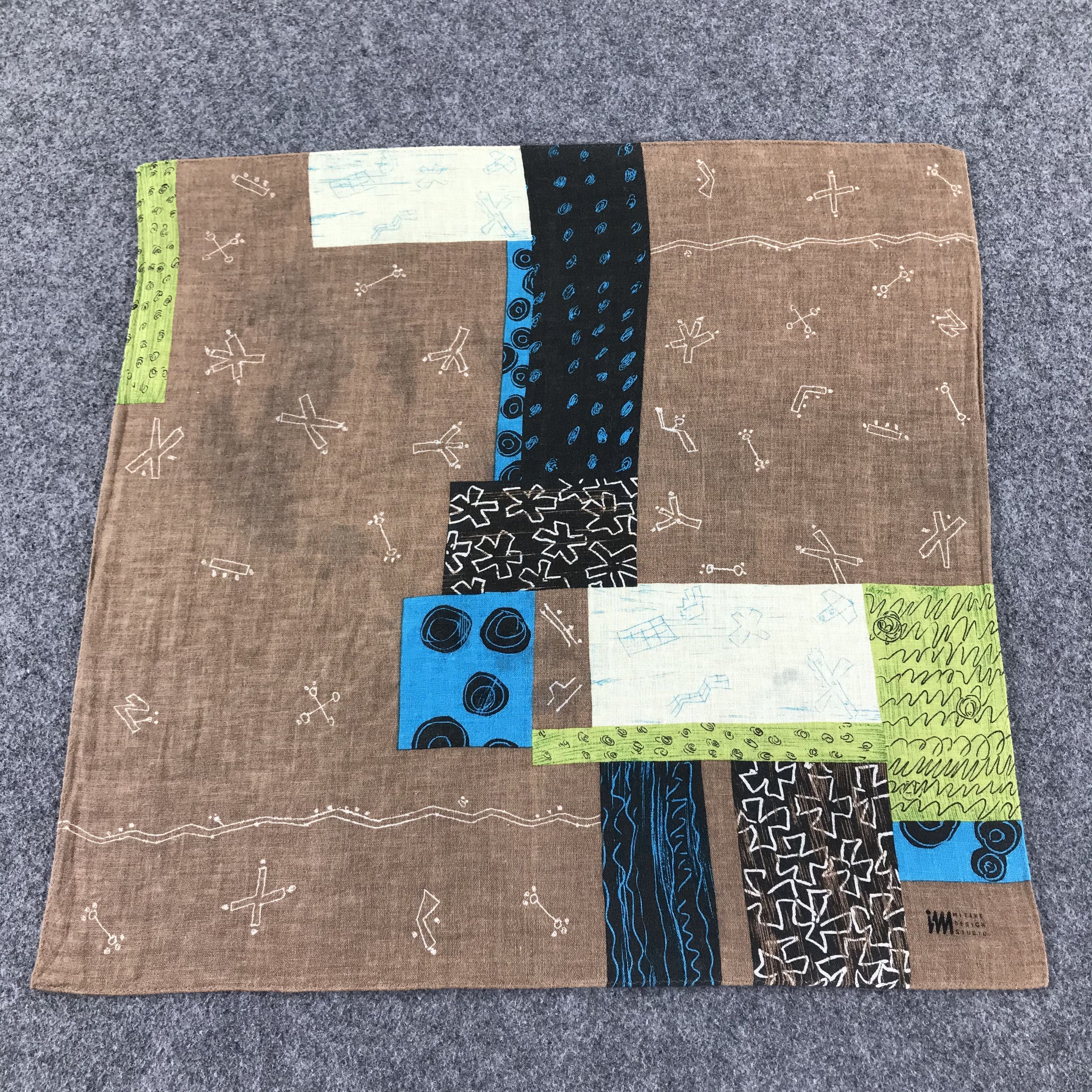 Issey Miyake Issey Miyake Abstract Handkerchief Neckerchief Bandana H308 Size ONE SIZE - 1 Thumbnail