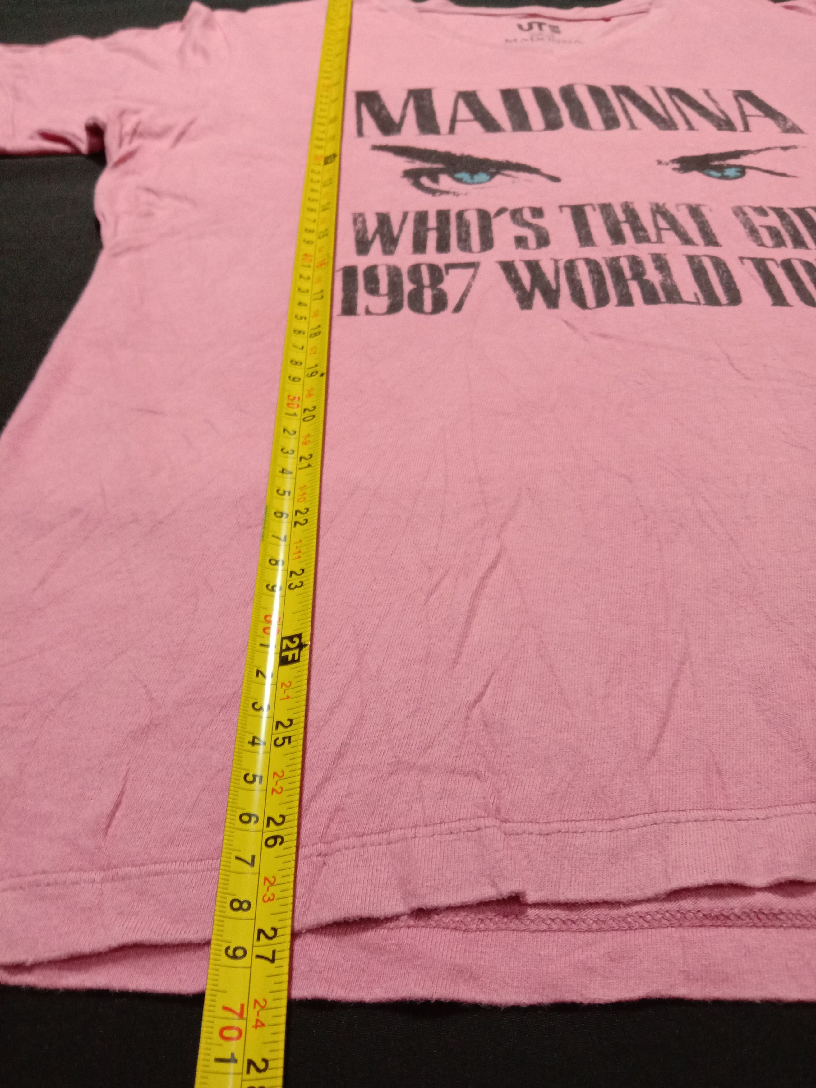 Band Tees Madonna 1987 World Tour Pink Tee by Uniqlo Size L / US 10 / IT 46 - 7 Thumbnail