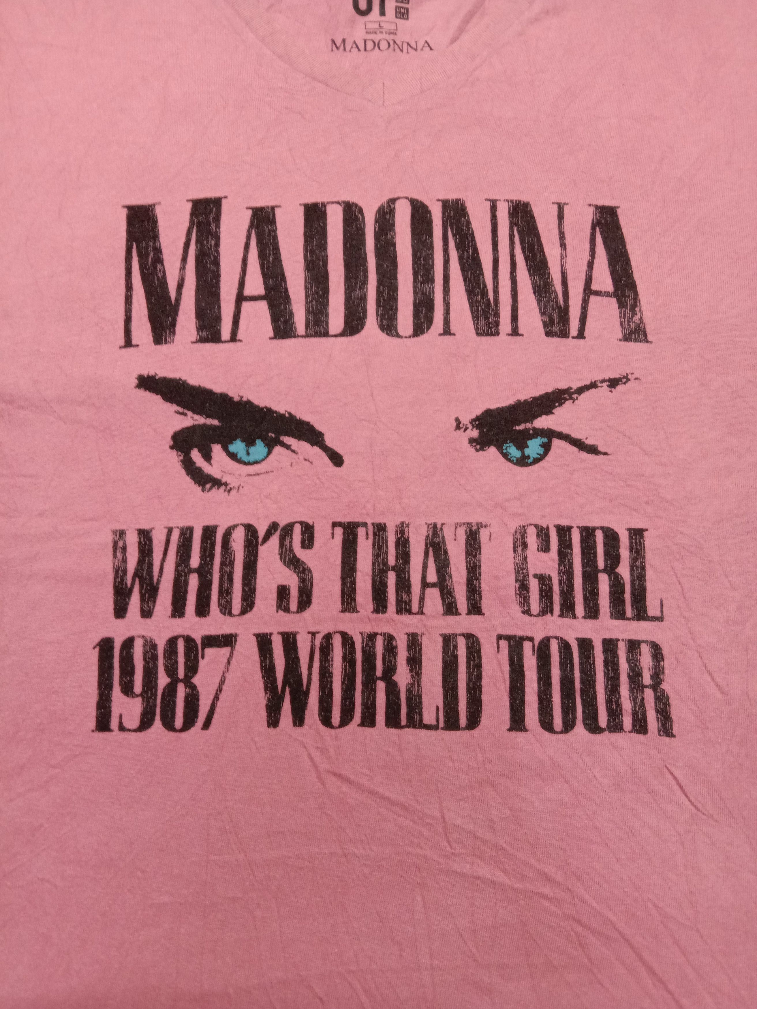 Band Tees Madonna 1987 World Tour Pink Tee by Uniqlo Size L / US 10 / IT 46 - 2 Thumbnail