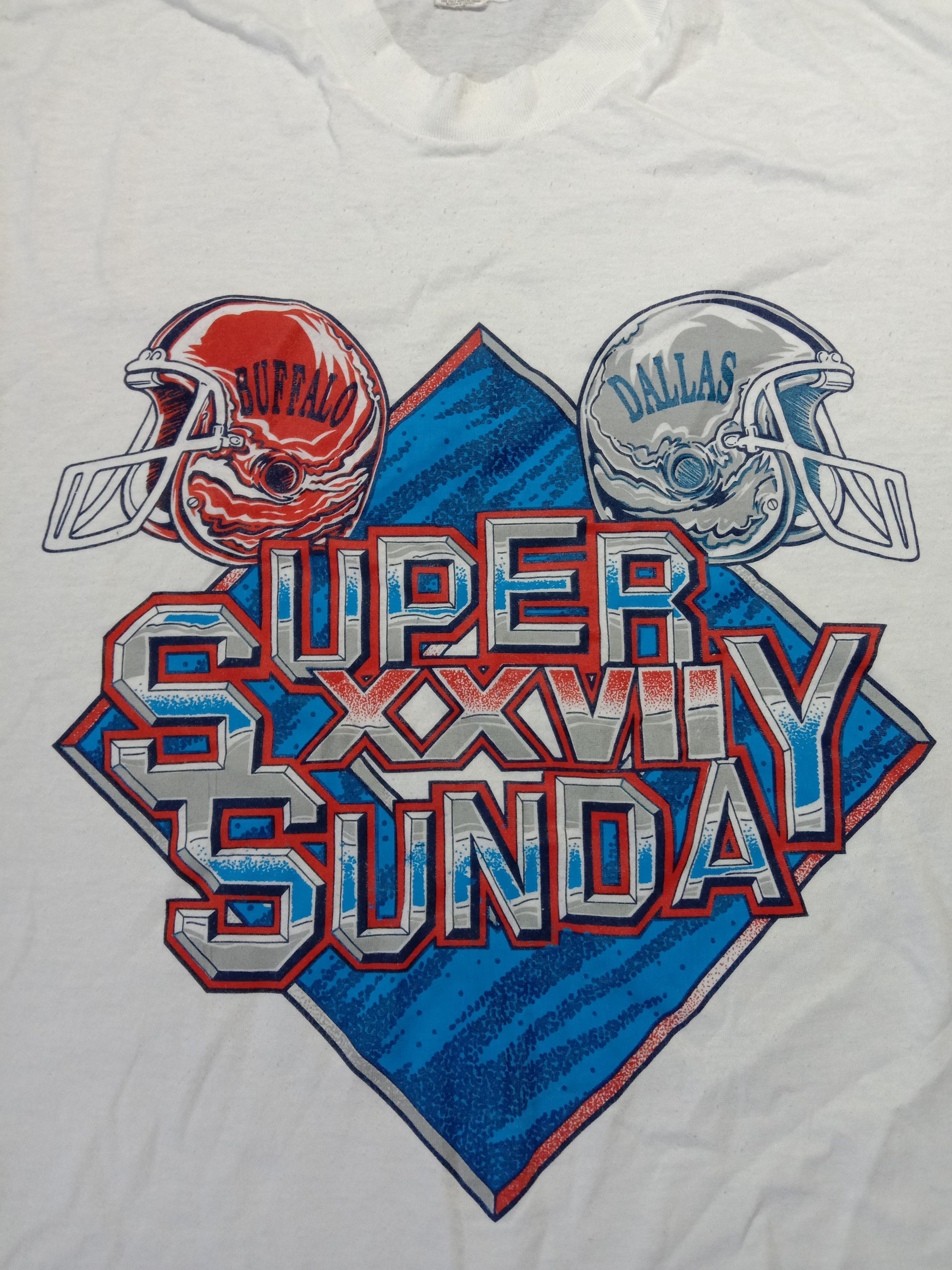 NFL Rare 80s Buffalo Bills vs Dallas Cowboys Super Bowl Tee USA Size US M / EU 48-50 / 2 - 3 Thumbnail