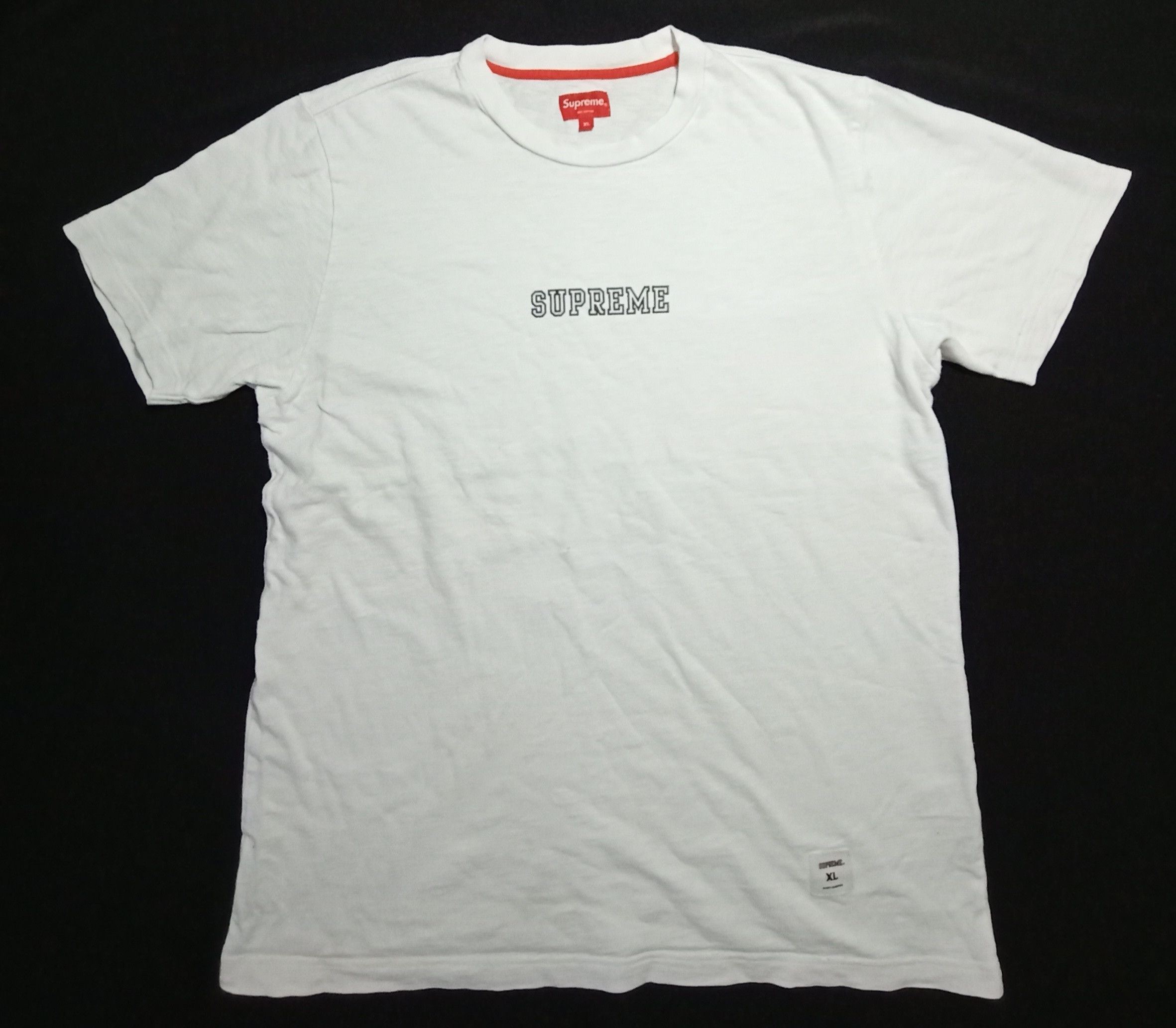 Supreme White Supreme Middle Logo Spell Out Tee Mlb Size US L / EU 52-54 / 3 - 1 Thumbnail