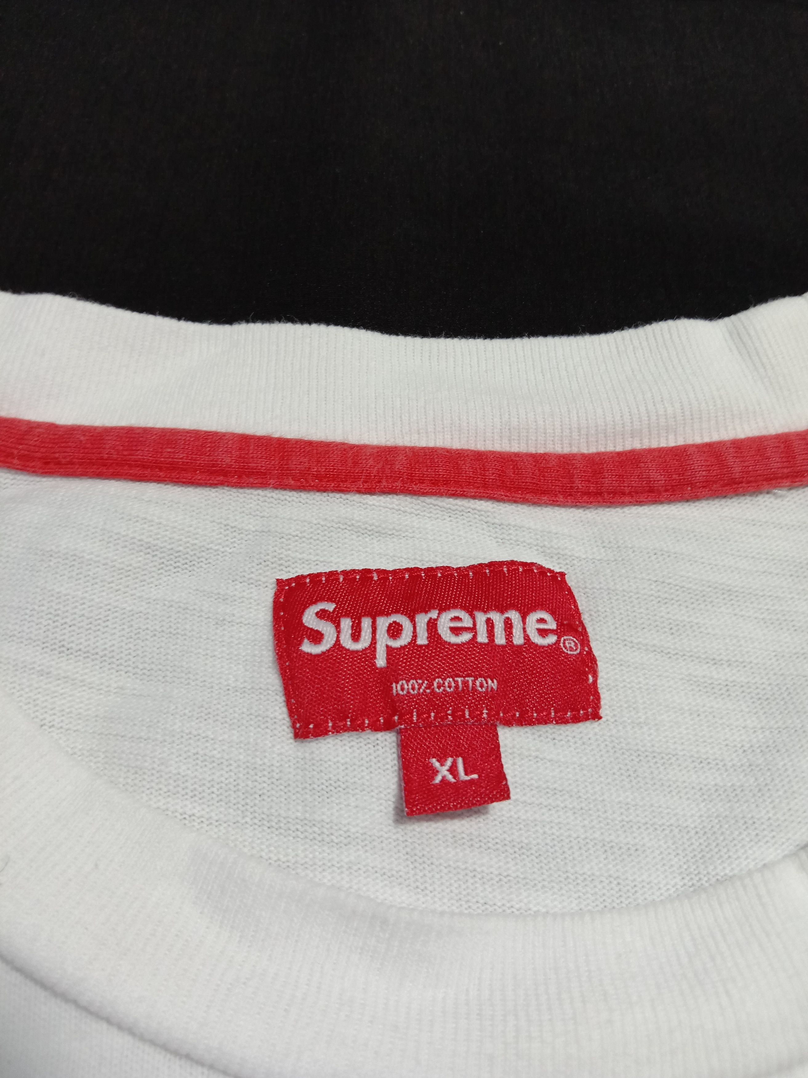 Supreme White Supreme Middle Logo Spell Out Tee Mlb Size US L / EU 52-54 / 3 - 5 Thumbnail
