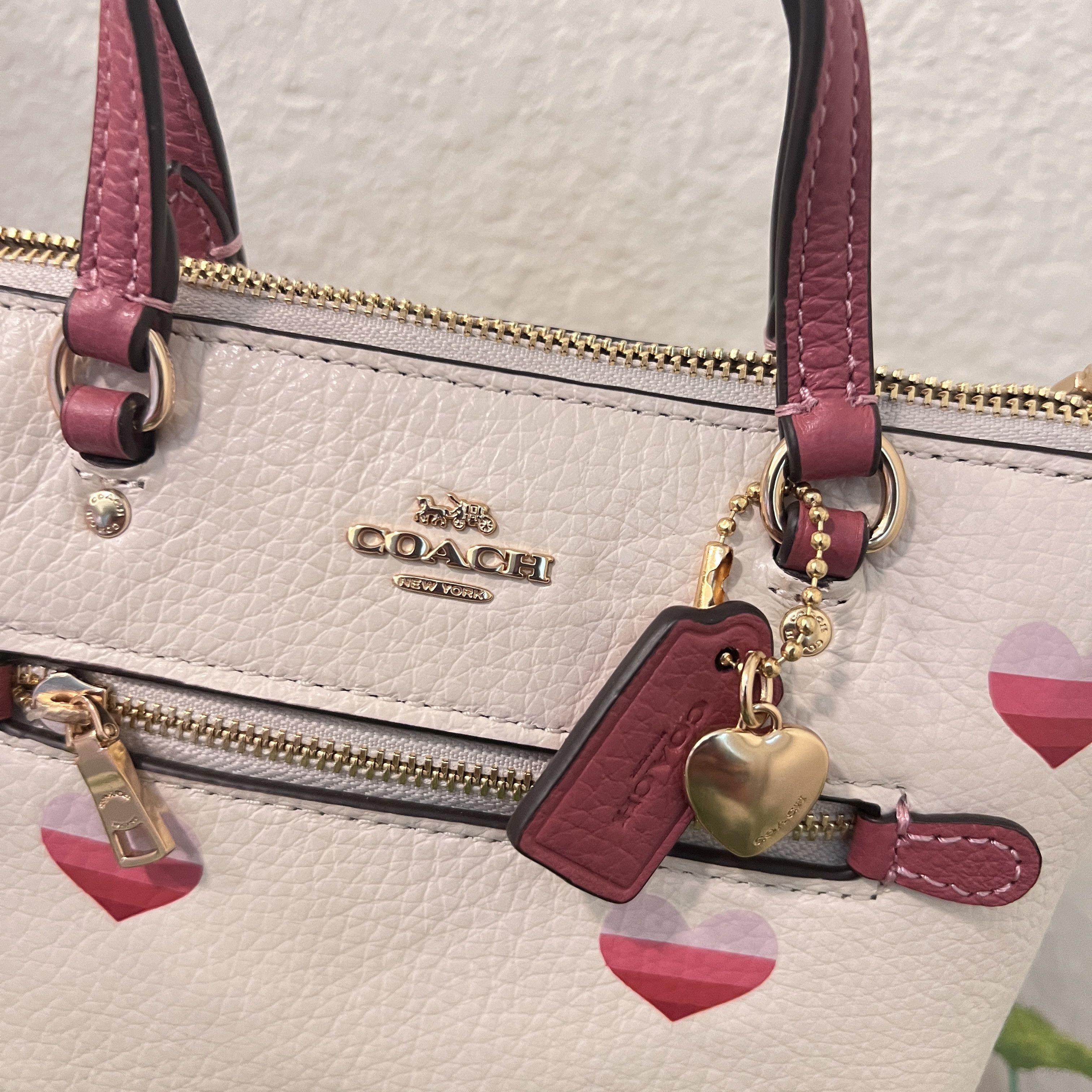 Coach CA793 Mini shops Gallery Crossbody With Stripe Heart Print