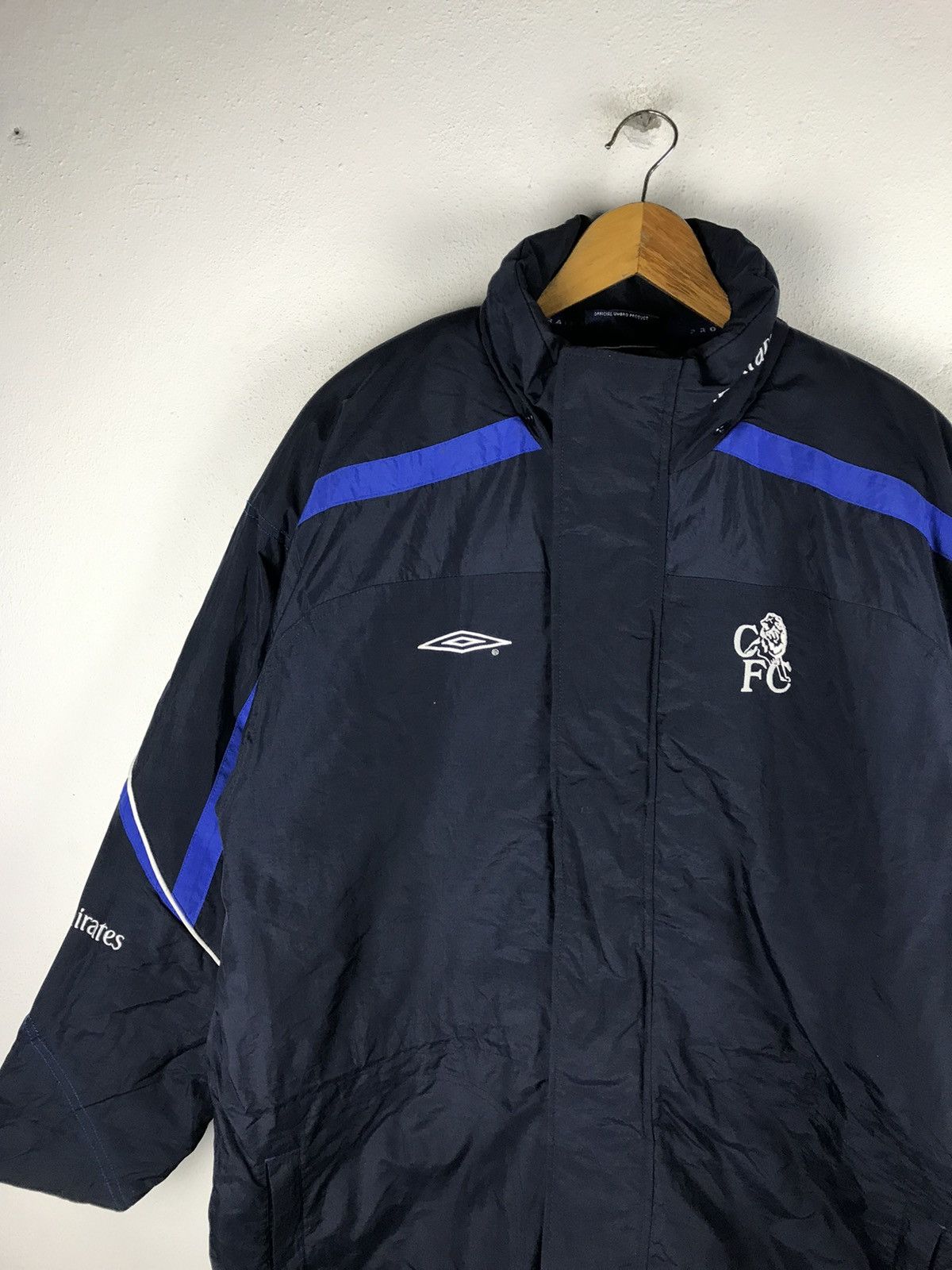 Chelsea Soccer × Descente × Umbro Umbro Chelsea Pro Training Jacket Vintage Football Apparel Size US M / EU 48-50 / 2 - 4 Thumbnail
