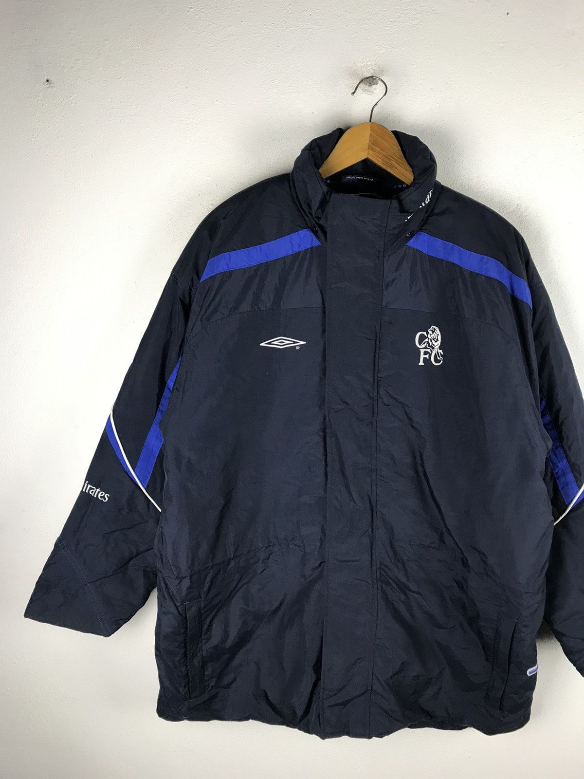 Chelsea Soccer × Descente × Umbro Umbro Chelsea Pro Training Jacket Vintage Football Apparel Size US M / EU 48-50 / 2 - 3 Thumbnail
