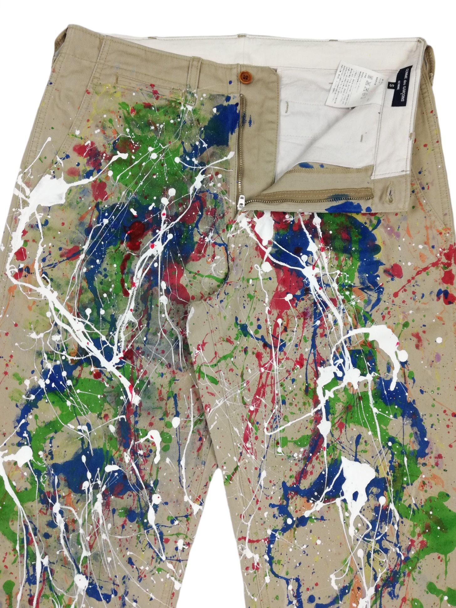 Comme des Garcons Homme Plus custom painted Iconic 2011 Paint Splattered Painter Pants Size US 32 / EU 48 - 7 Thumbnail
