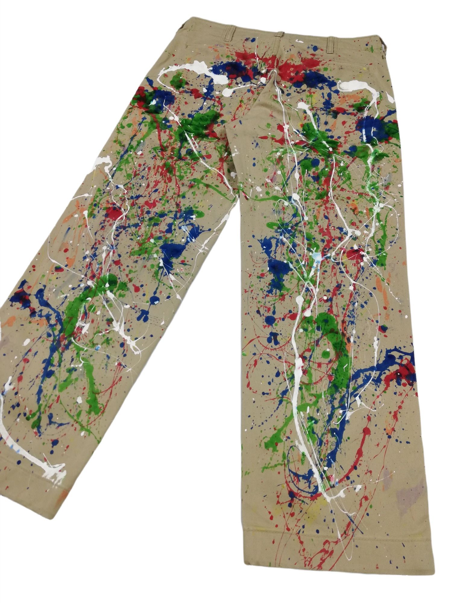 Comme des Garcons Homme Plus custom painted Iconic 2011 Paint Splattered Painter Pants Size US 32 / EU 48 - 13 Thumbnail