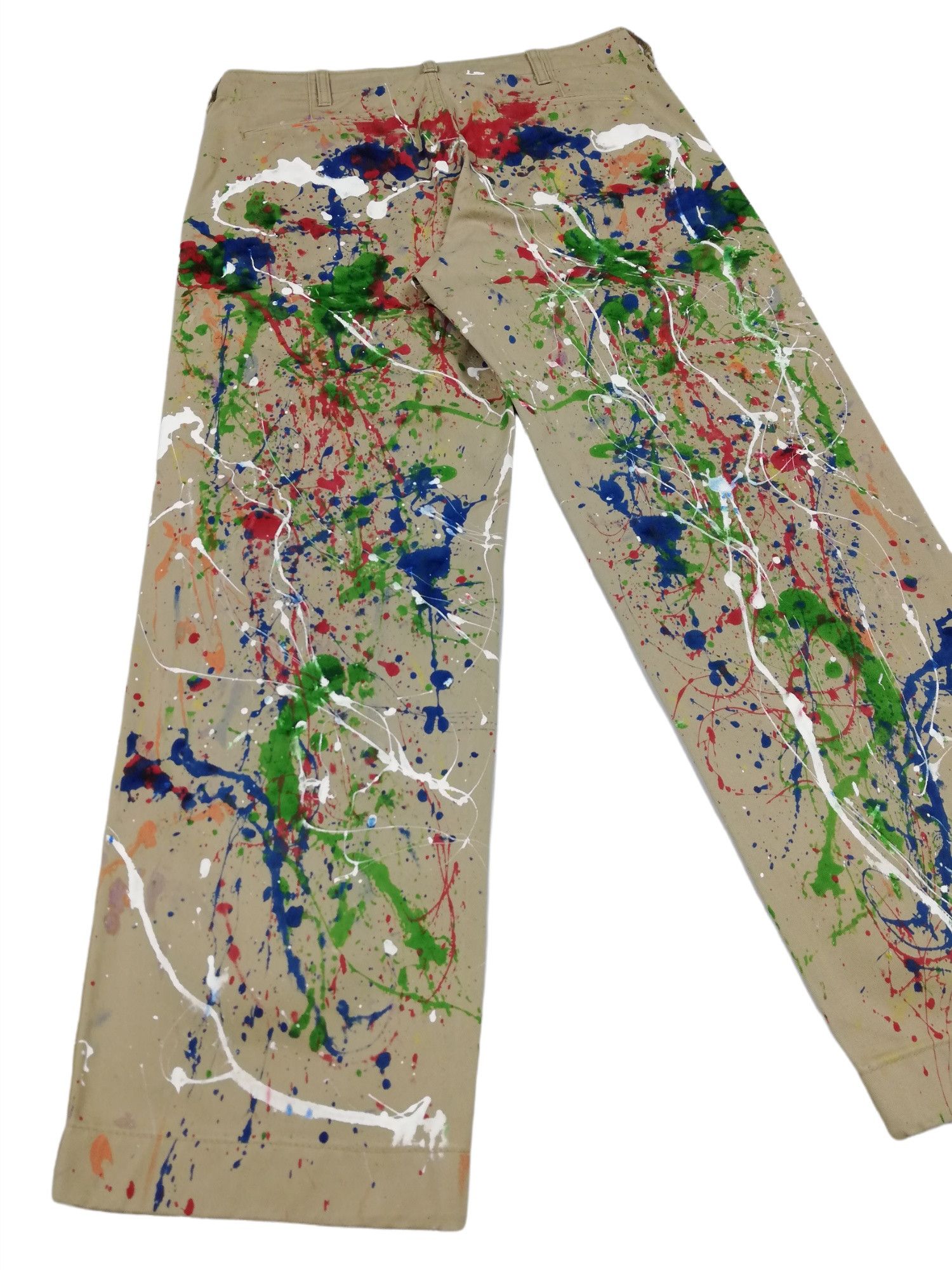 Comme des Garcons Homme Plus custom painted Iconic 2011 Paint Splattered Painter Pants Size US 32 / EU 48 - 12 Thumbnail