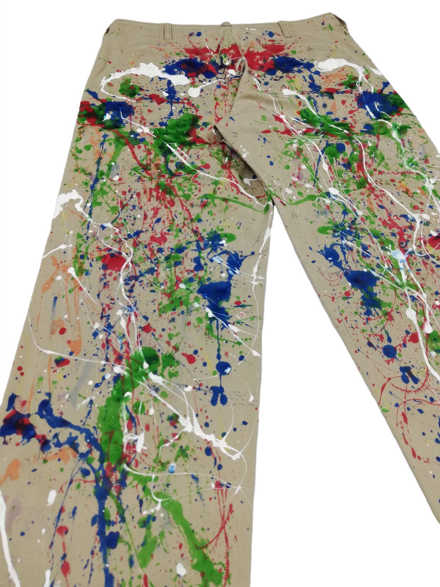 Comme des Garcons Homme Plus custom painted Iconic 2011 Paint Splattered Painter Pants Size US 32 / EU 48 - 14 Thumbnail