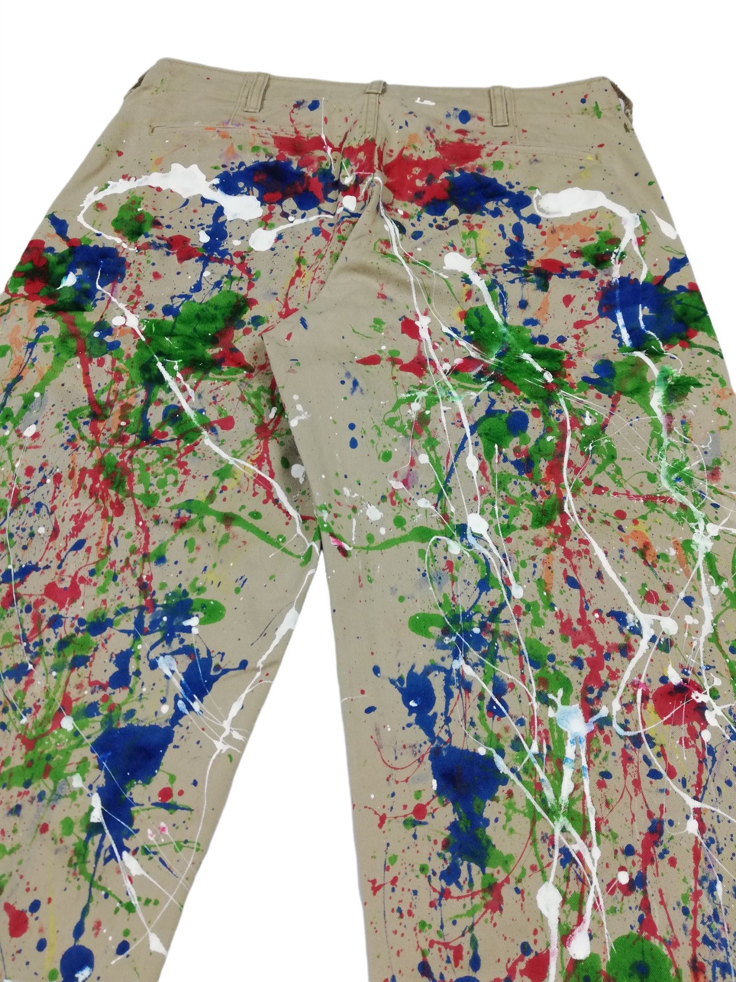 Comme des Garcons Homme Plus custom painted Iconic 2011 Paint Splattered Painter Pants Size US 32 / EU 48 - 15 Thumbnail