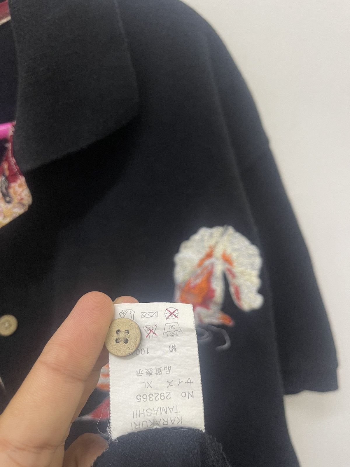 Karakuri Tamashii Rare Vintage KARAKURI TAMASHI Embroidered Polo Size US XL / EU 56 / 4 - 6 Thumbnail