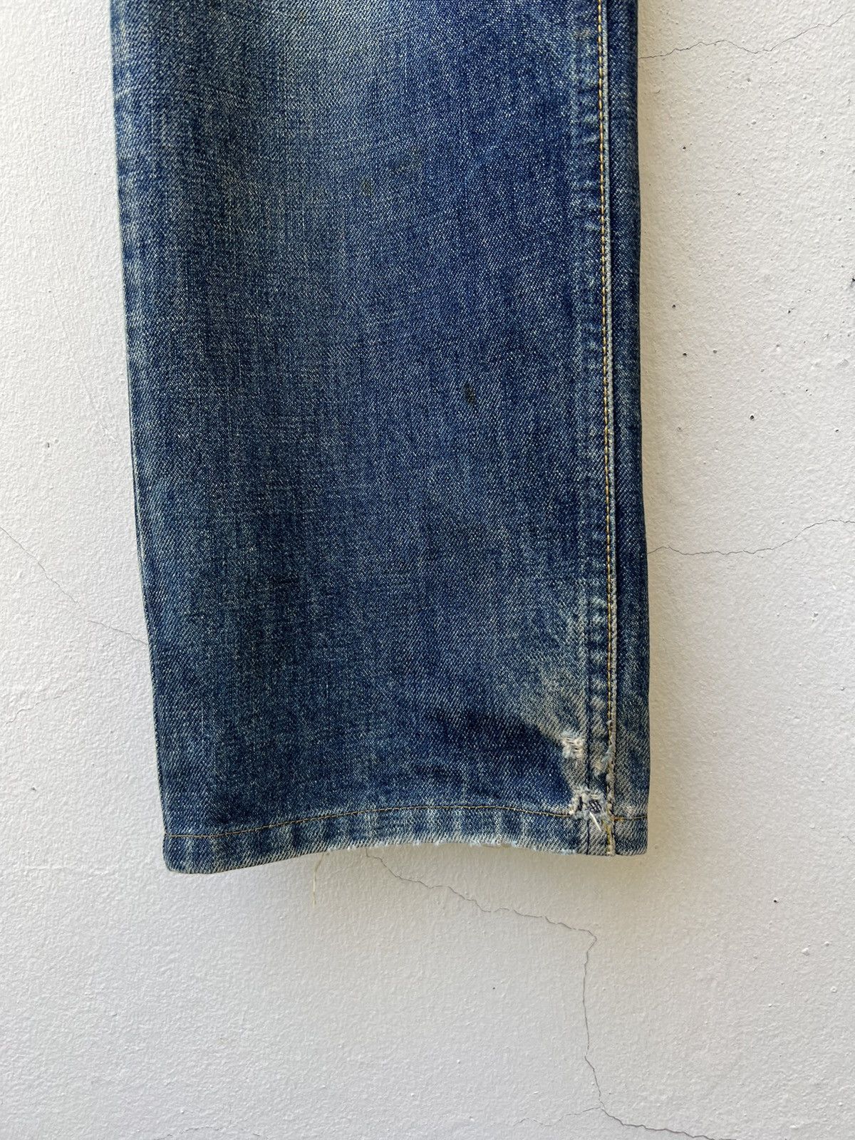 Helmut Lang Vintage 1997 Helmut Lang Mud Denim Dirty Trashed Jeans Size US 31 - 9 Thumbnail