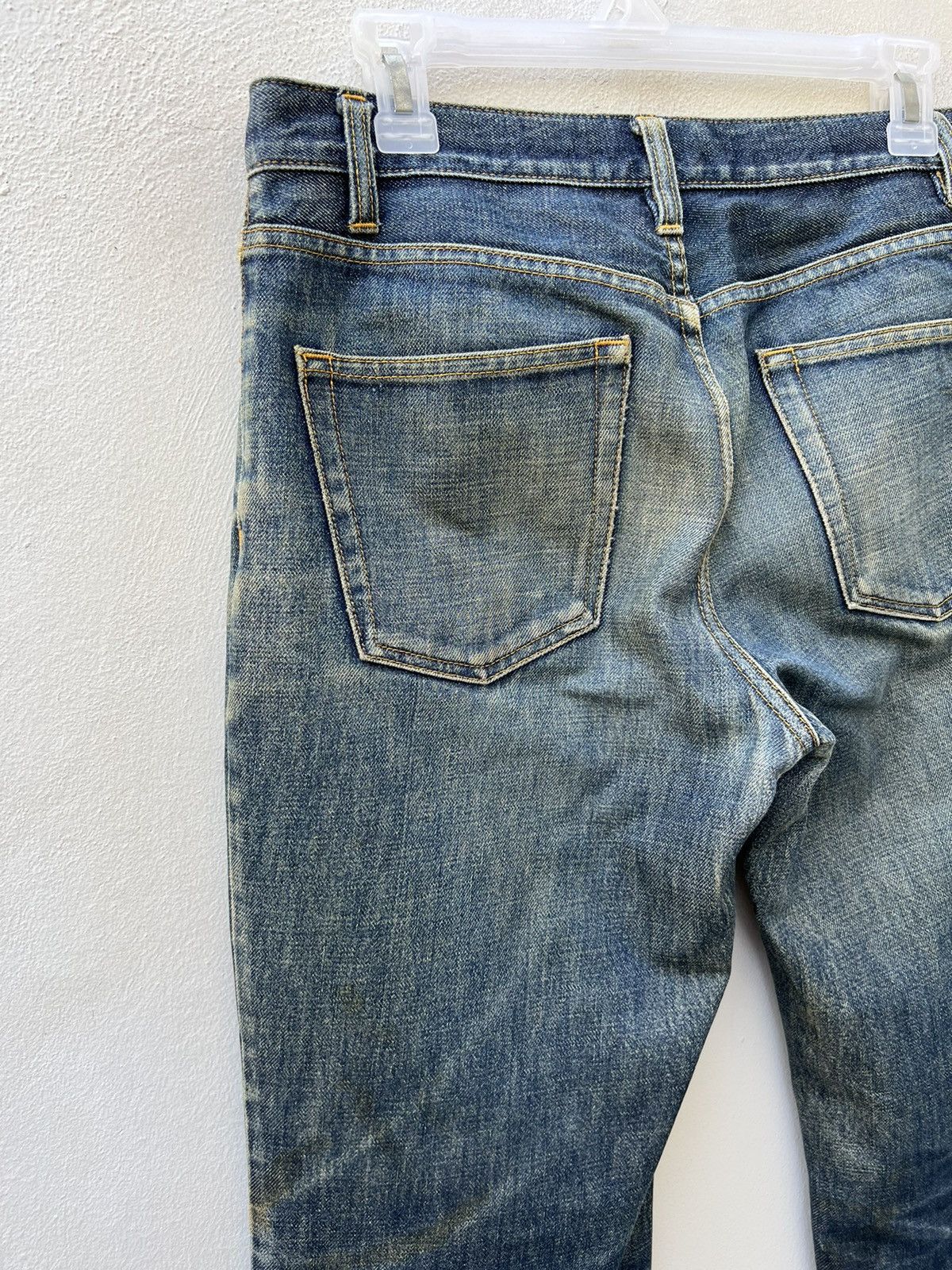 Helmut Lang Vintage 1997 Helmut Lang Mud Denim Dirty Trashed Jeans Size US 31 - 14 Thumbnail