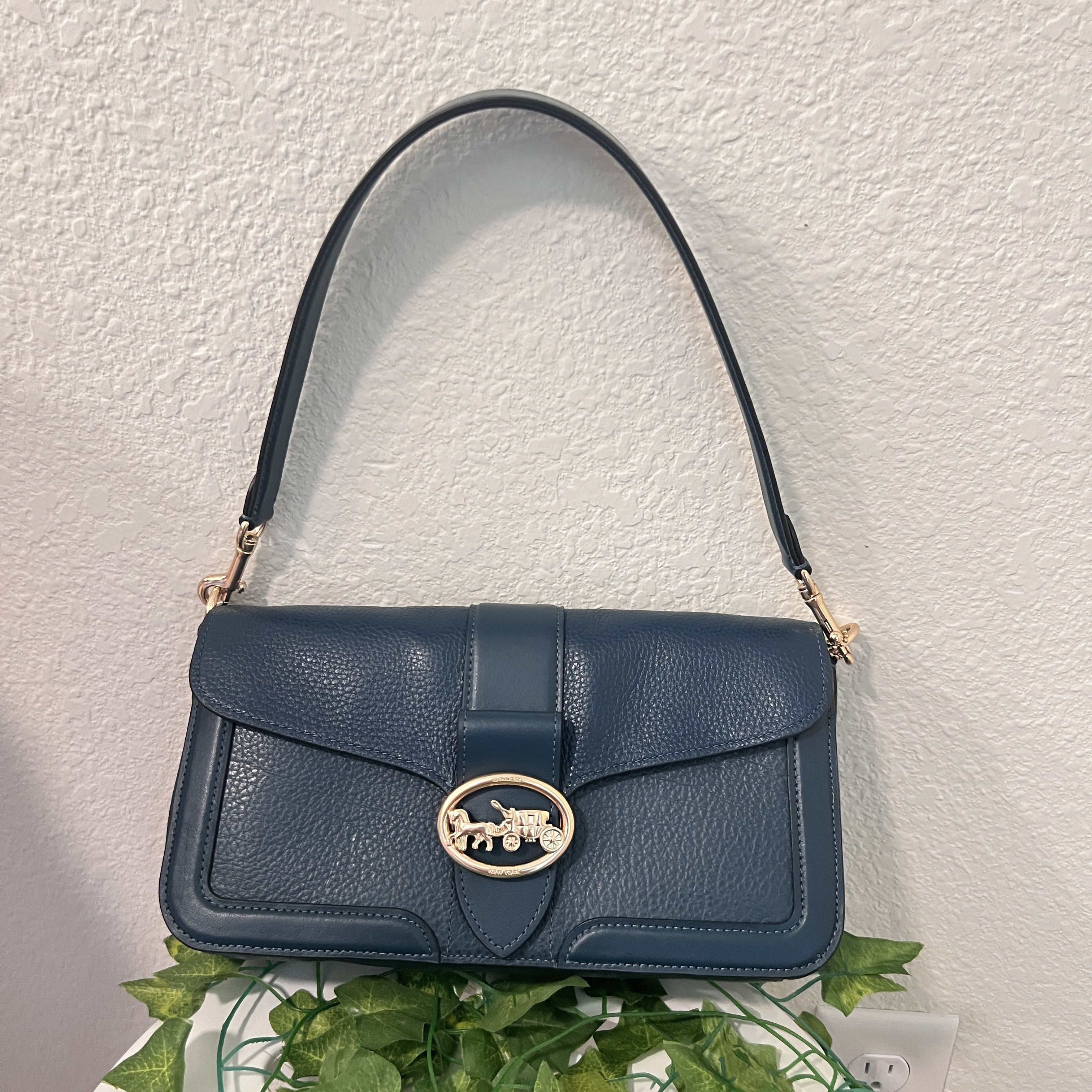 image of Coach Georgie Shoulder Bag 5493 in Black, Women's