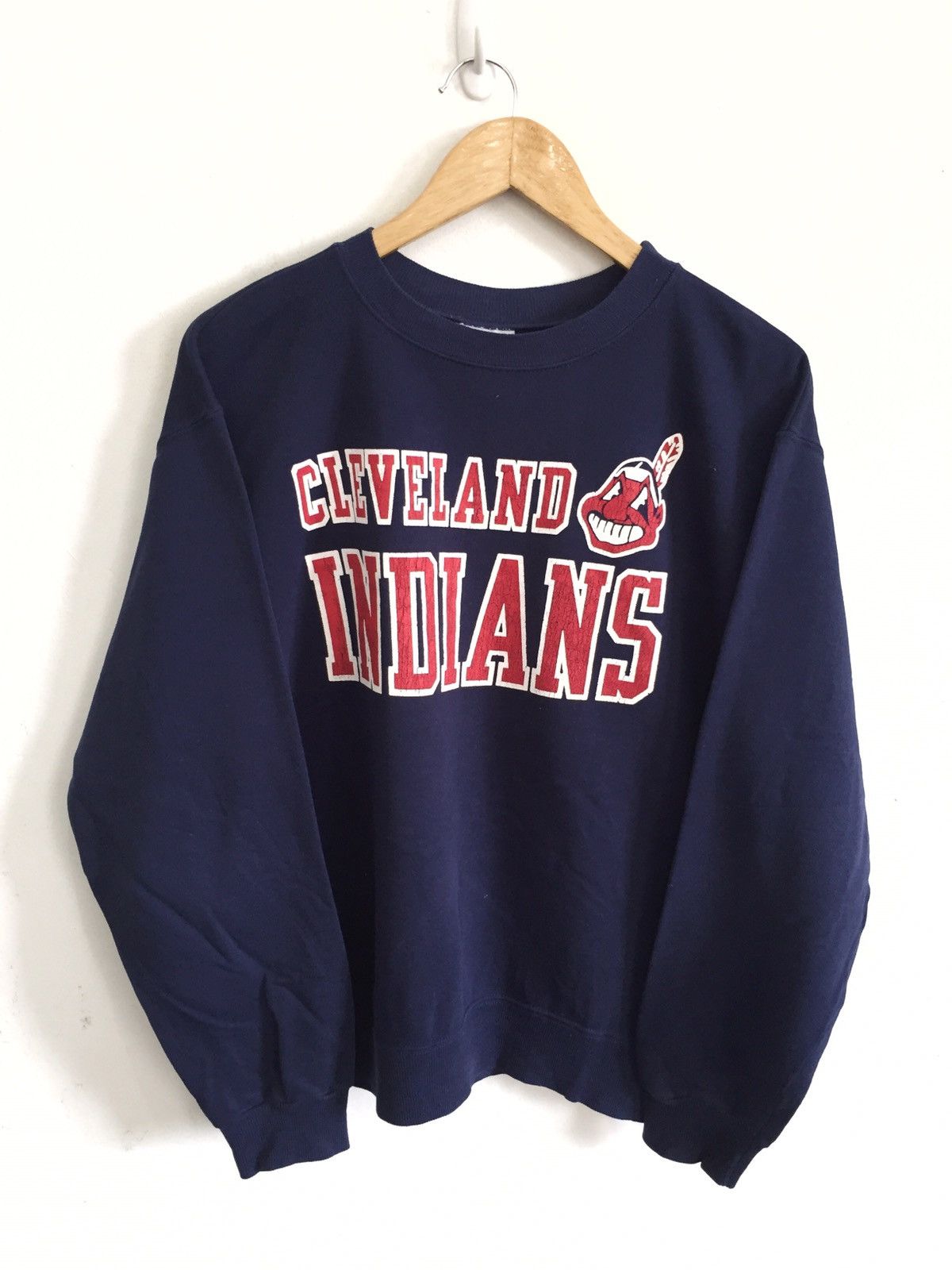 MLB 90s Cleveland Indians MLB Jumper Sweatshirt Size US M / EU 48-50 / 2 - 1 Thumbnail