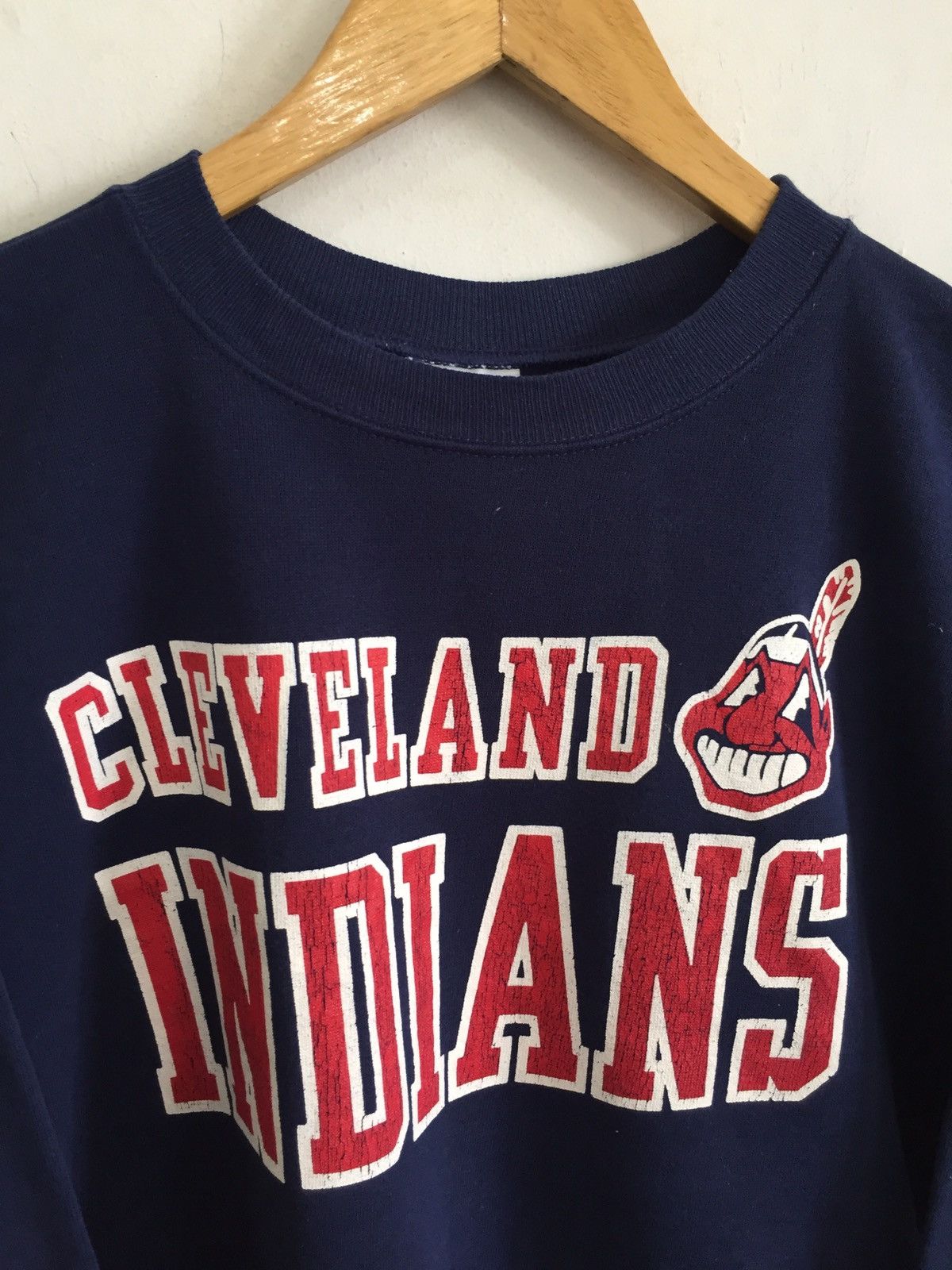 MLB 90s Cleveland Indians MLB Jumper Sweatshirt Size US M / EU 48-50 / 2 - 2 Thumbnail