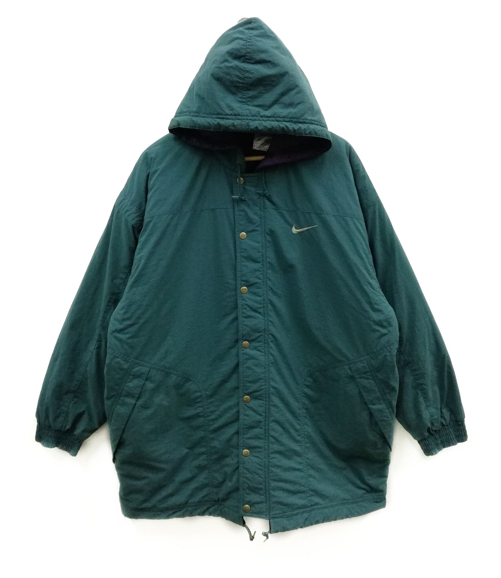 Vintage Nike Swoosh Bench Overcoat Parka Jacket