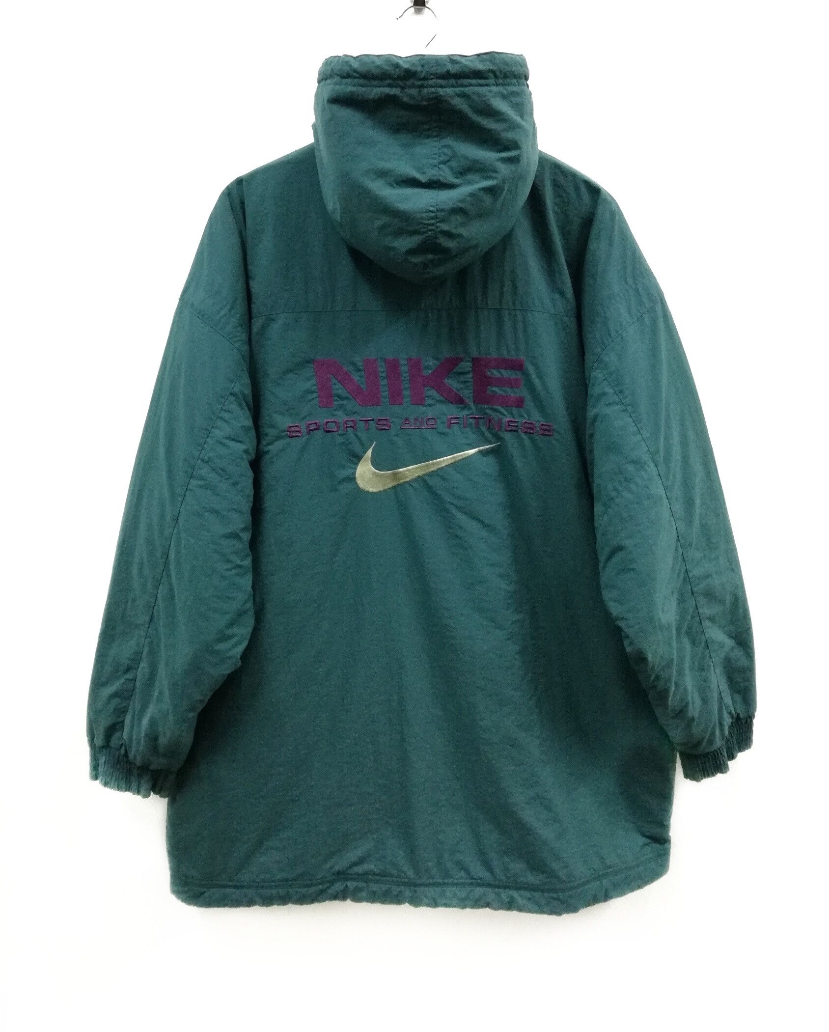Nike × Vintage Vintage Nike Swoosh Bench Overcoat Parka Jacket Size US L / EU 52-54 / 3 - 2 Thumbnail