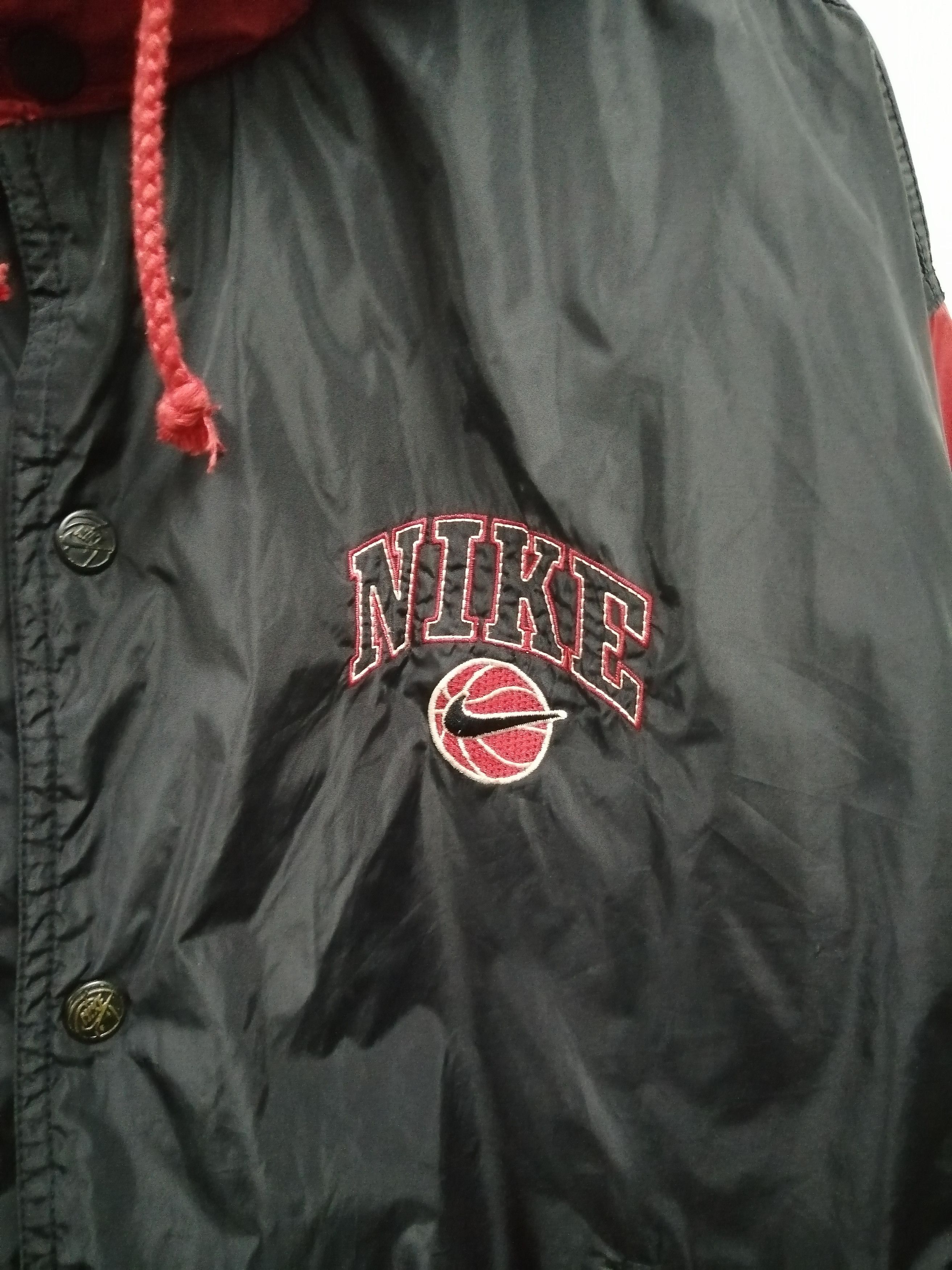 Nike × Vintage Vintage 90s Nike Big Logo Hoodie Varsity Jacket Size US M / EU 48-50 / 2 - 6 Thumbnail
