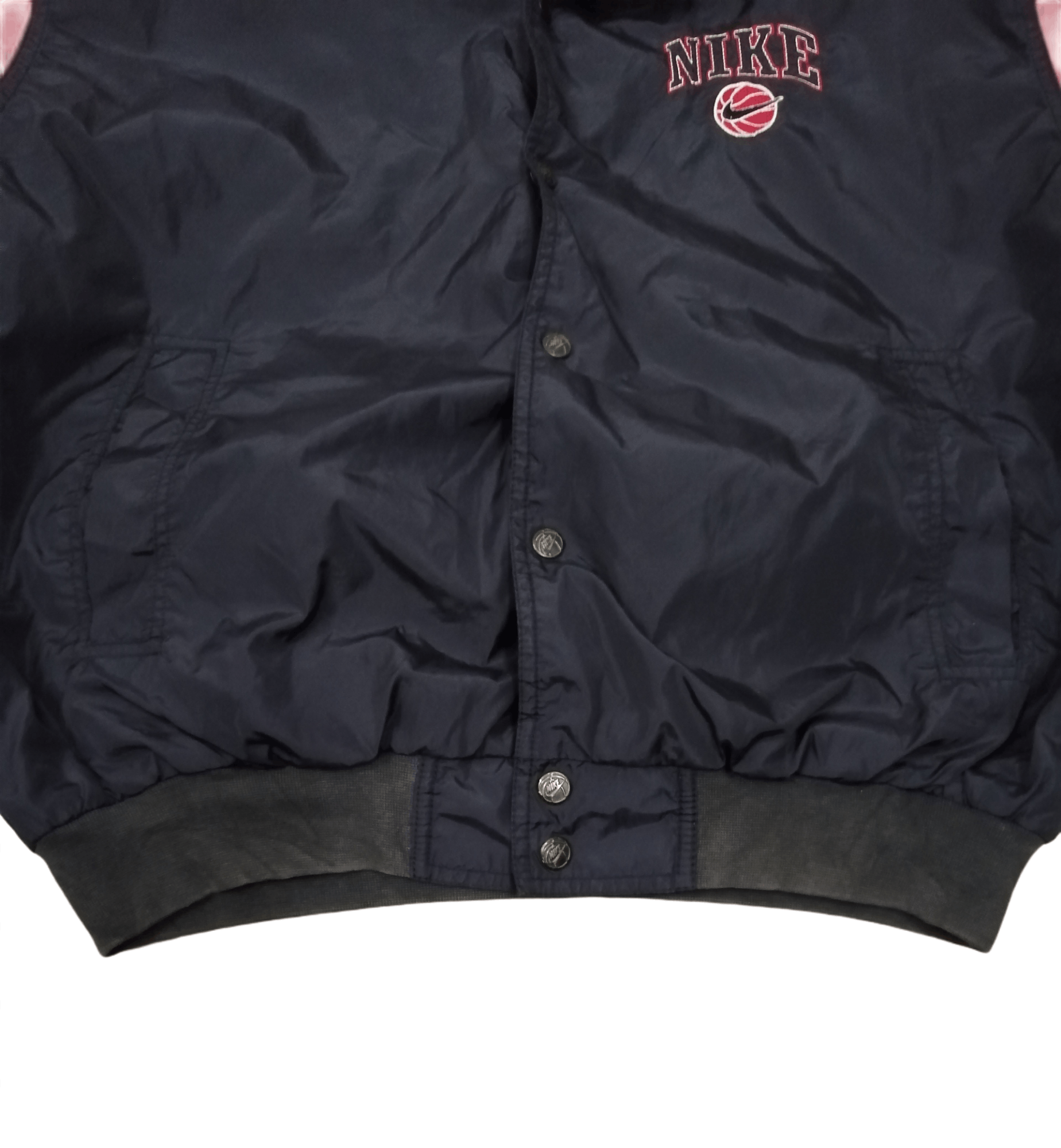Nike × Vintage Vintage 90s Nike Big Logo Hoodie Varsity Jacket Size US M / EU 48-50 / 2 - 10 Thumbnail