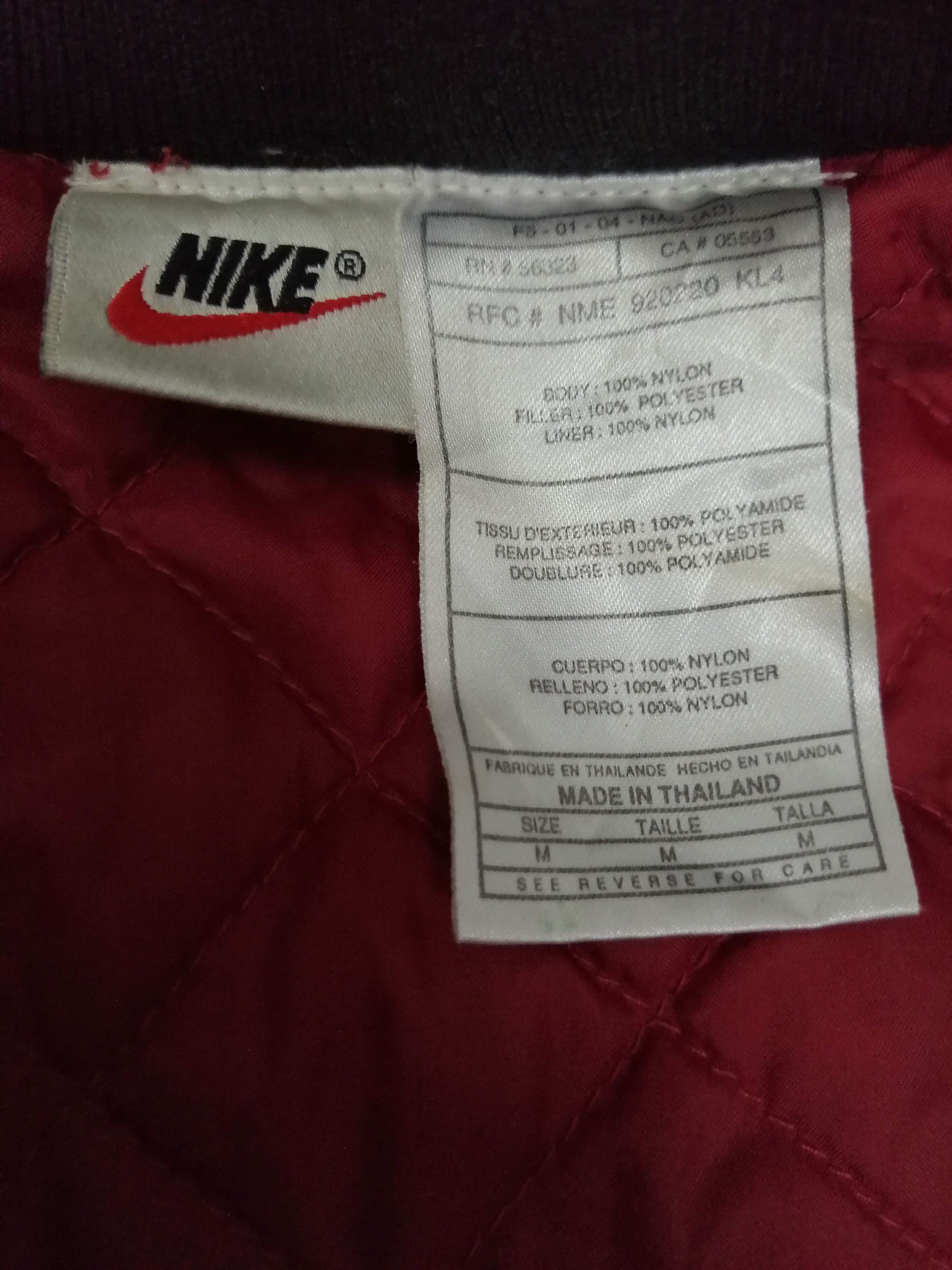 Nike × Vintage Vintage 90s Nike Big Logo Hoodie Varsity Jacket Size US M / EU 48-50 / 2 - 8 Thumbnail